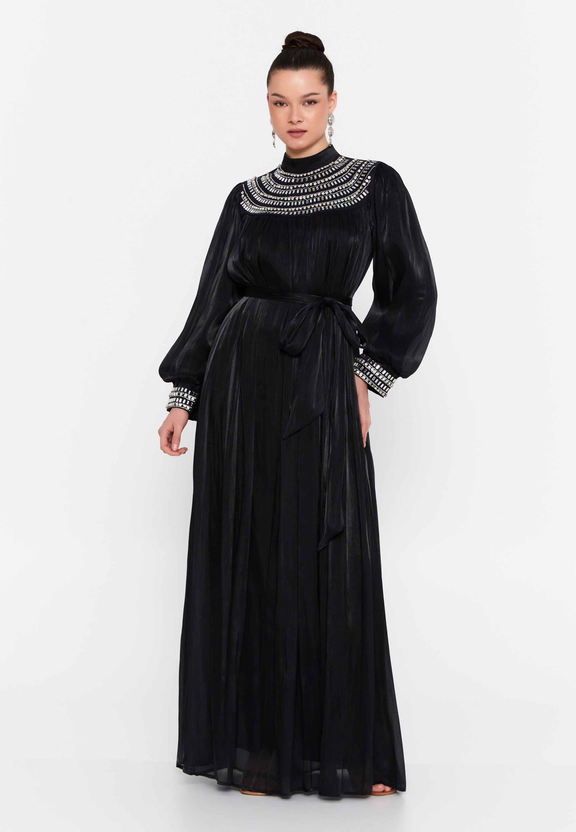 Long sleeve evening dress