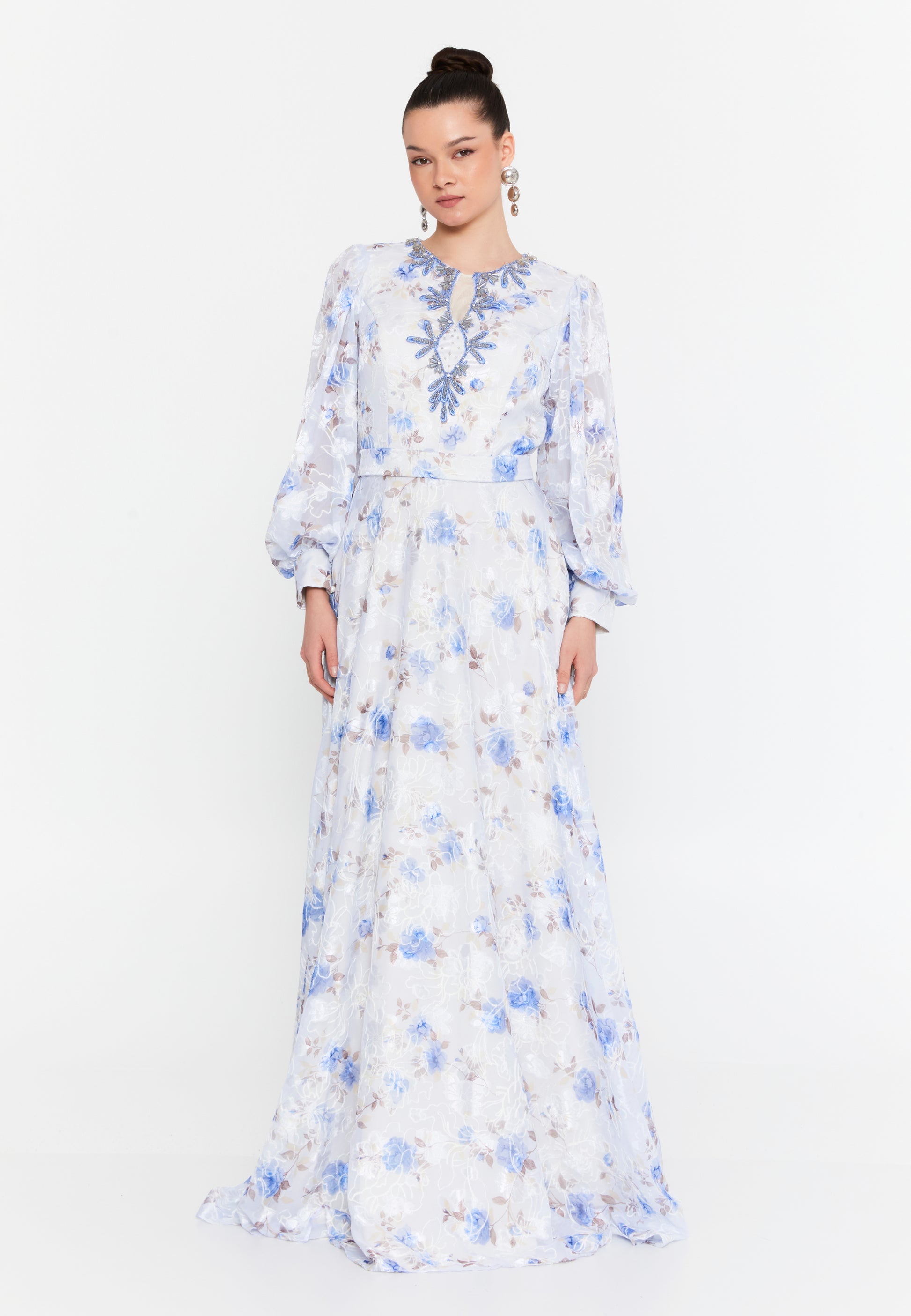 Long chic wedding cocktail dress