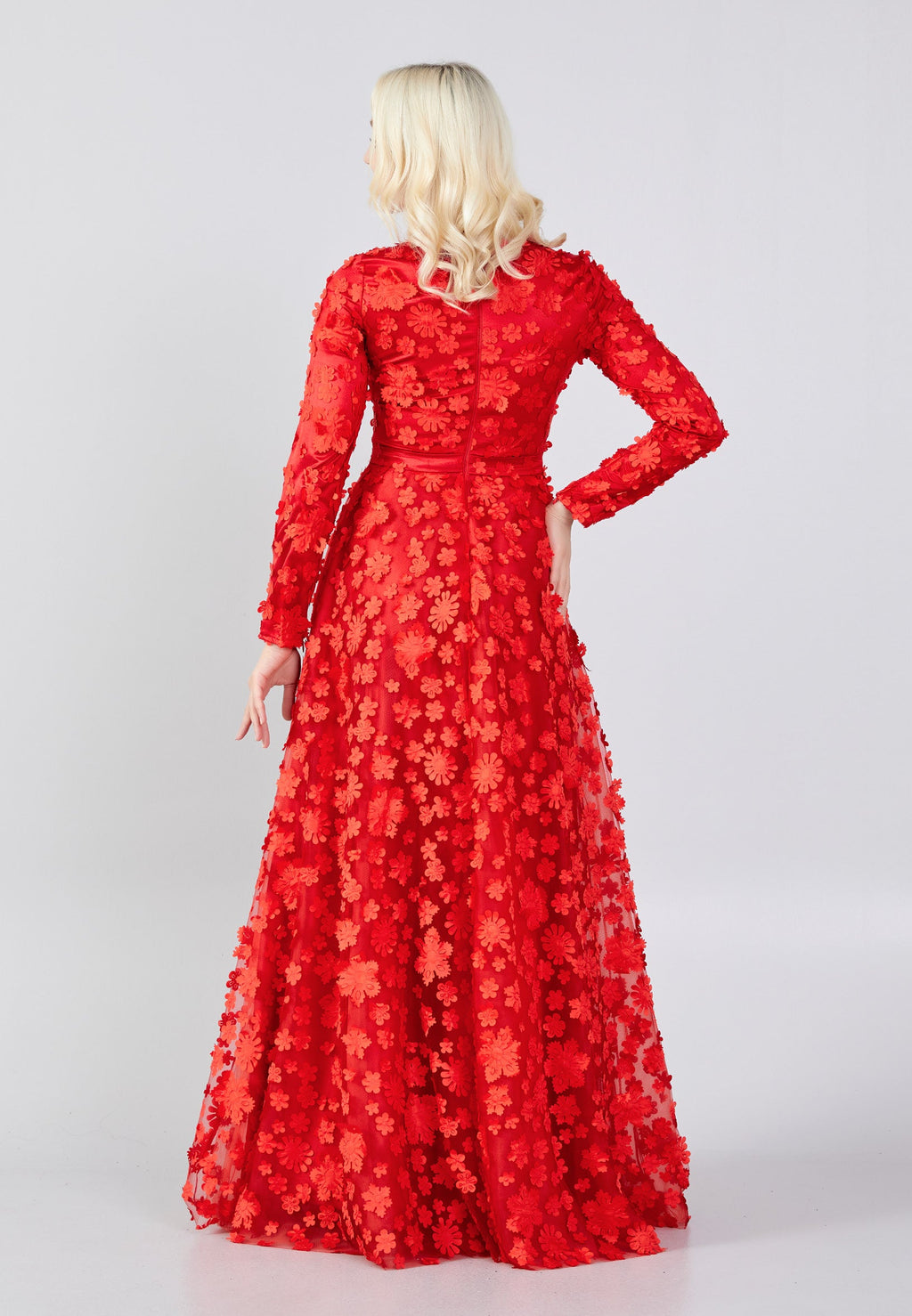Long floral dress for wedding guest