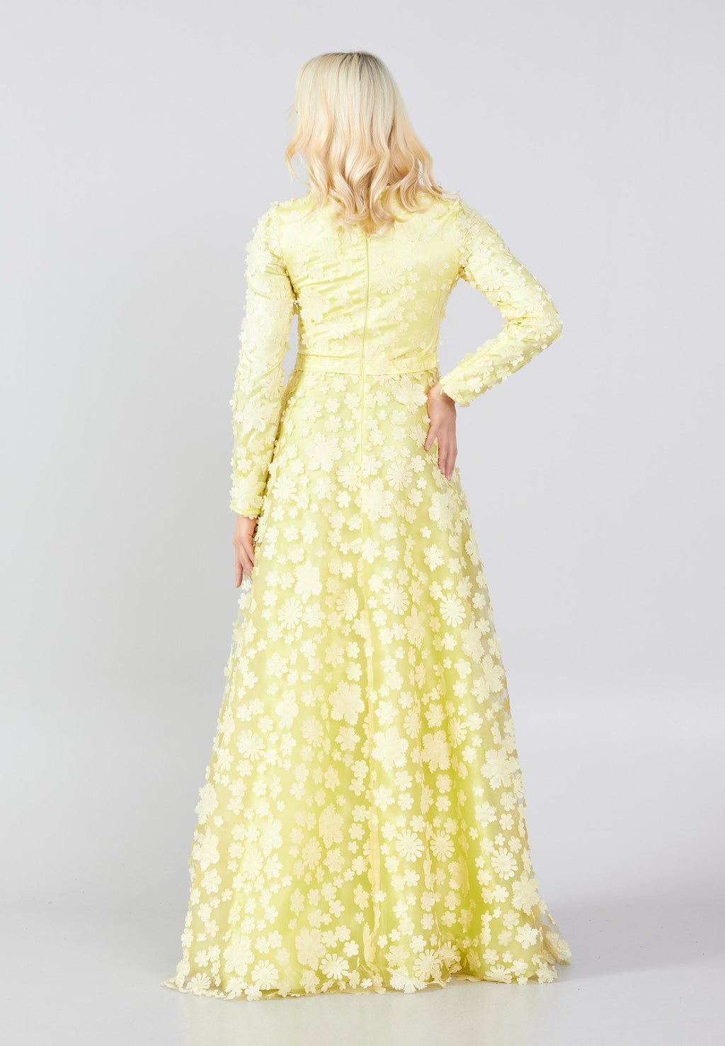 Long floral dress for wedding guest