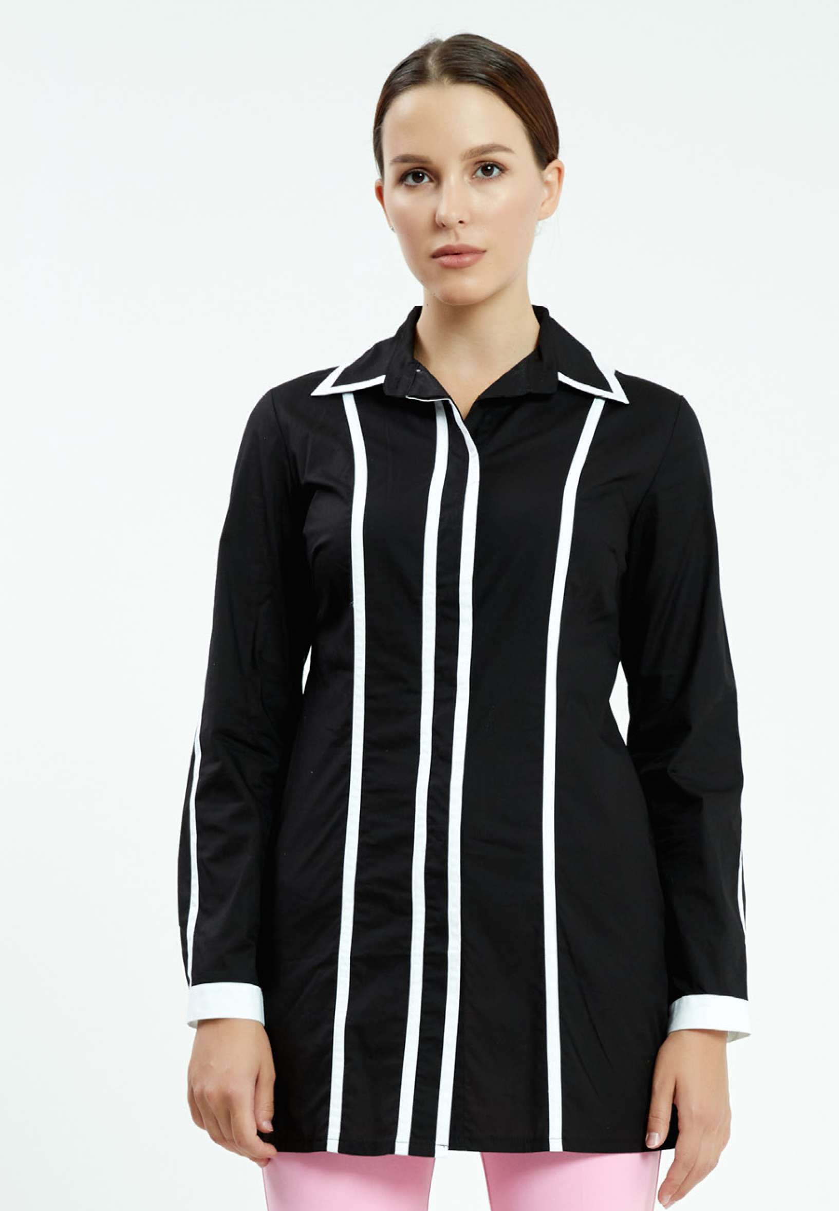 Long Sleeve Striped Regular Shirt ser23474 - Shirt - Istanbul Fashion Center