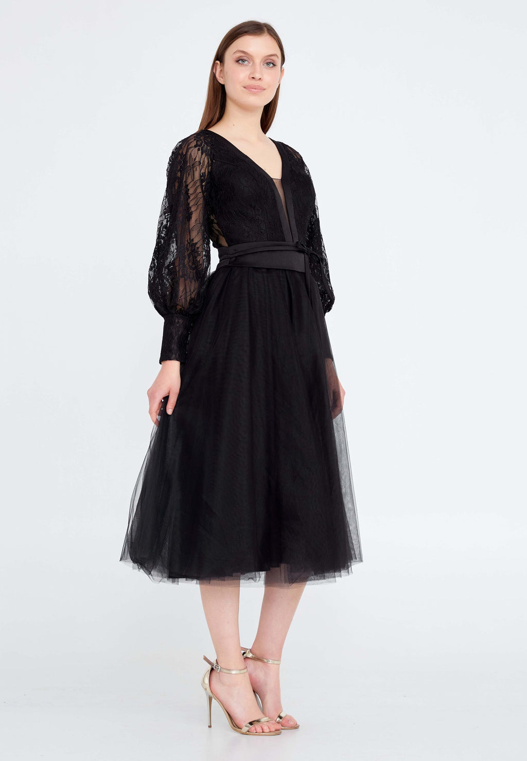 Women's long-sleeved formal dress - Classdi