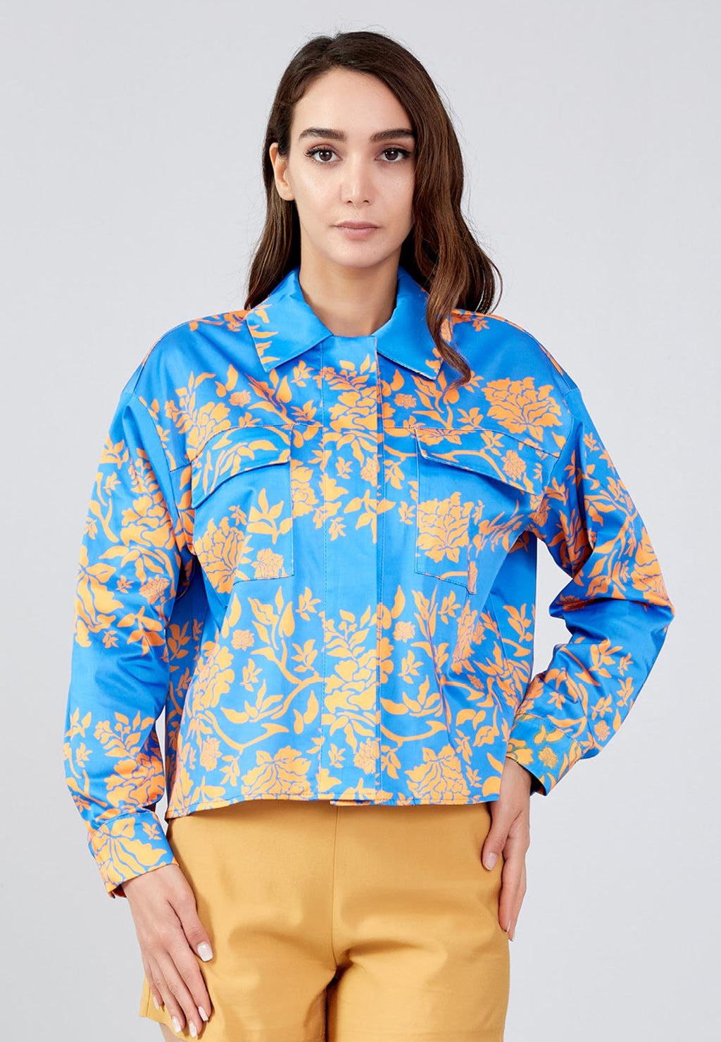 Long Sleeve Floral Regular Shirt ber23y8110 - Shirt - Istanbul Fashion Center
