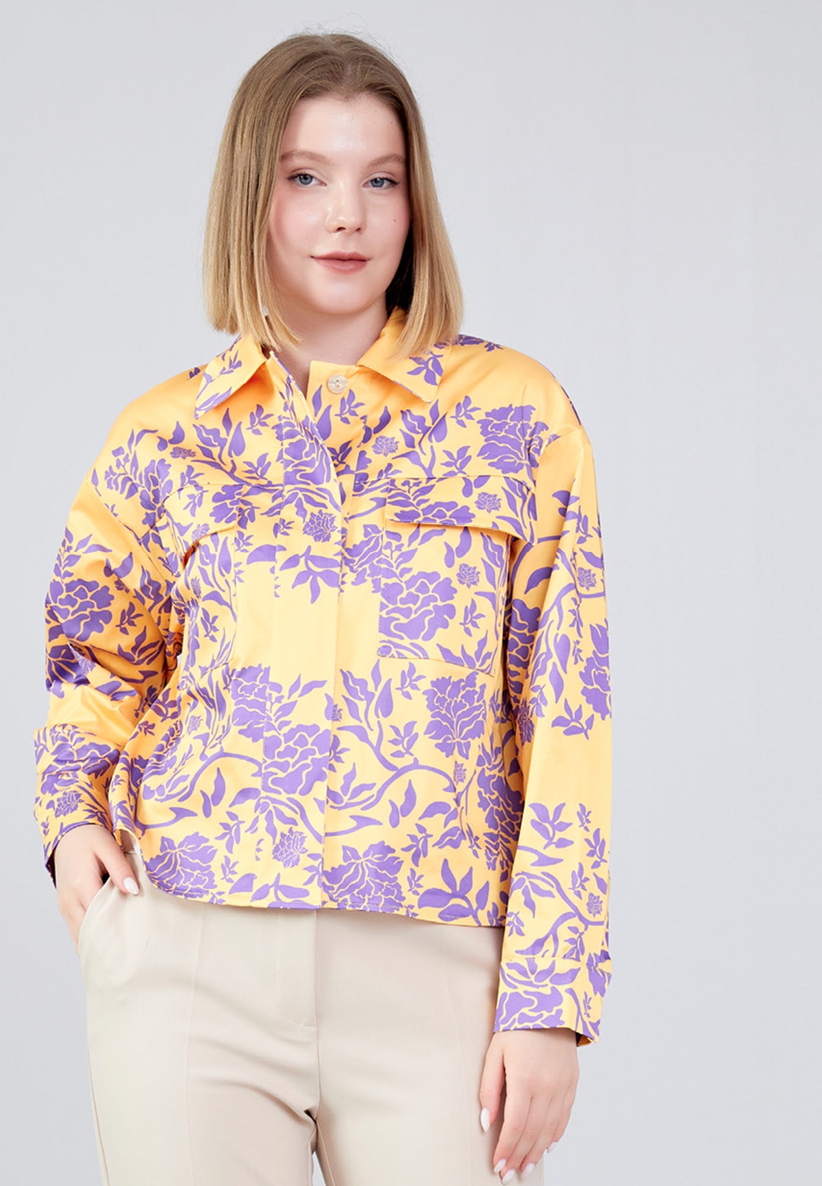 Long Sleeve Floral Regular Shirt ber23y8110 - Shirt - Istanbul Fashion Center