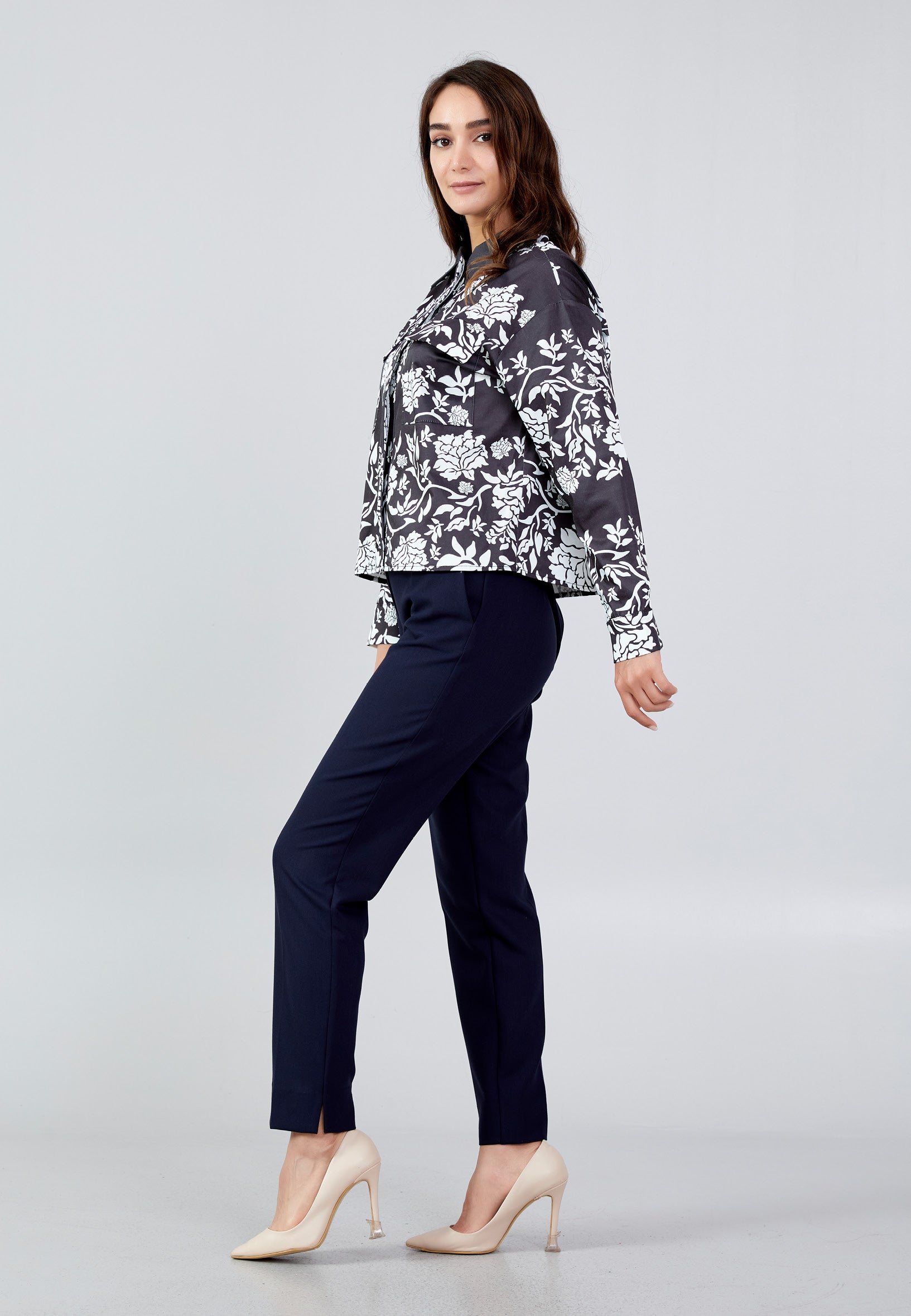 Long Sleeve Floral Regular Shirt ber23y8110 - Shirt - Istanbul Fashion Center