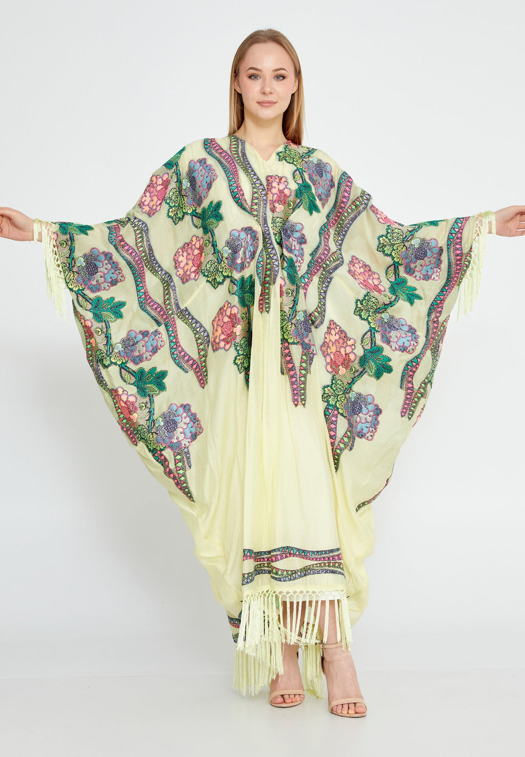 Chiffon Regular Abaya rst7328 - Abaya - Istanbul Fashion Center