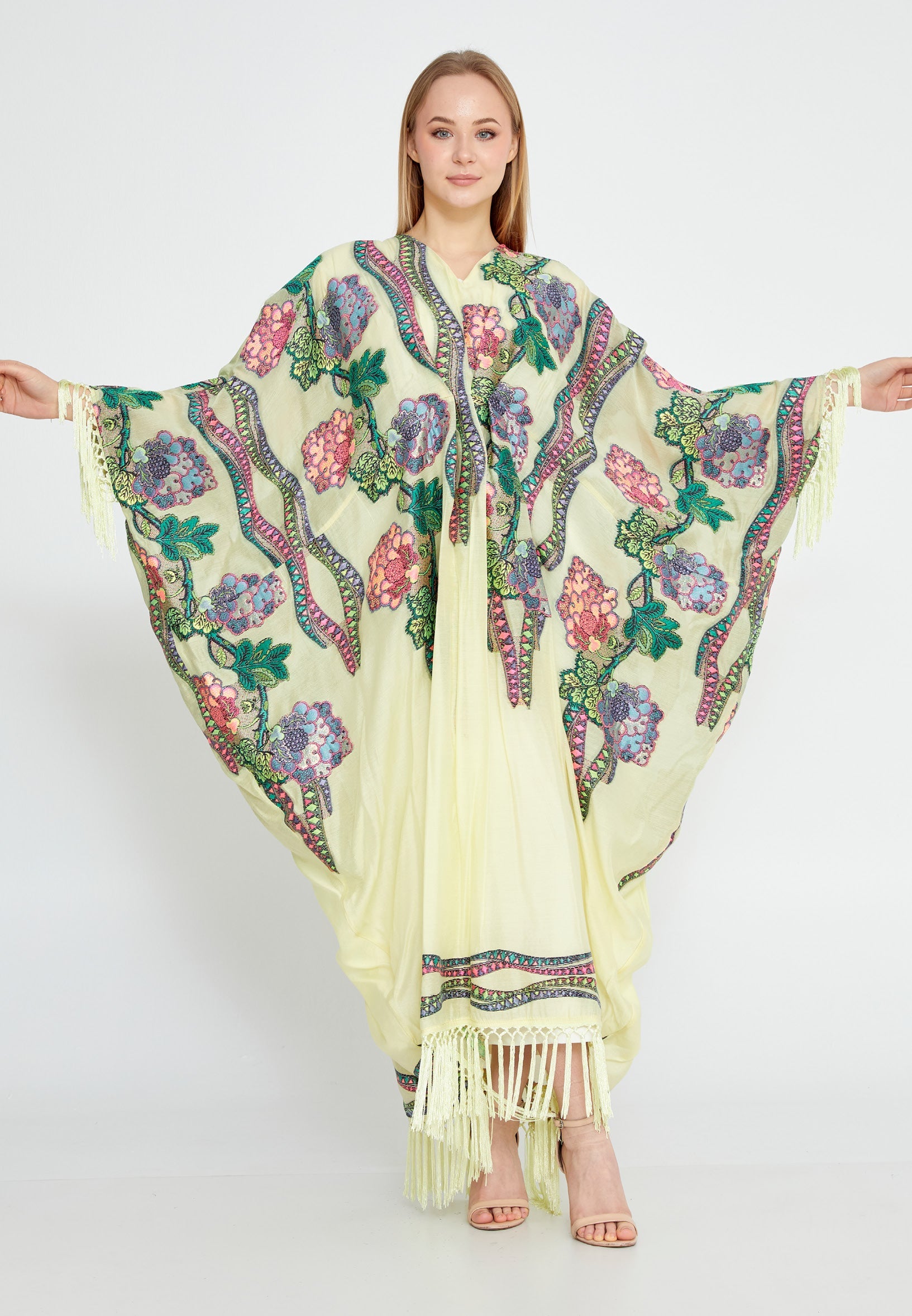 Chiffon Regular Abaya rst7328 - Abaya - Istanbul Fashion Center