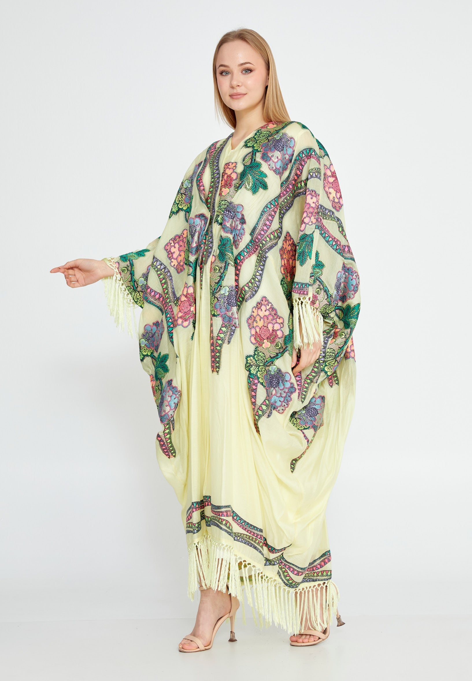 Chiffon Regular Abaya rst7328 - Abaya - Istanbul Fashion Center