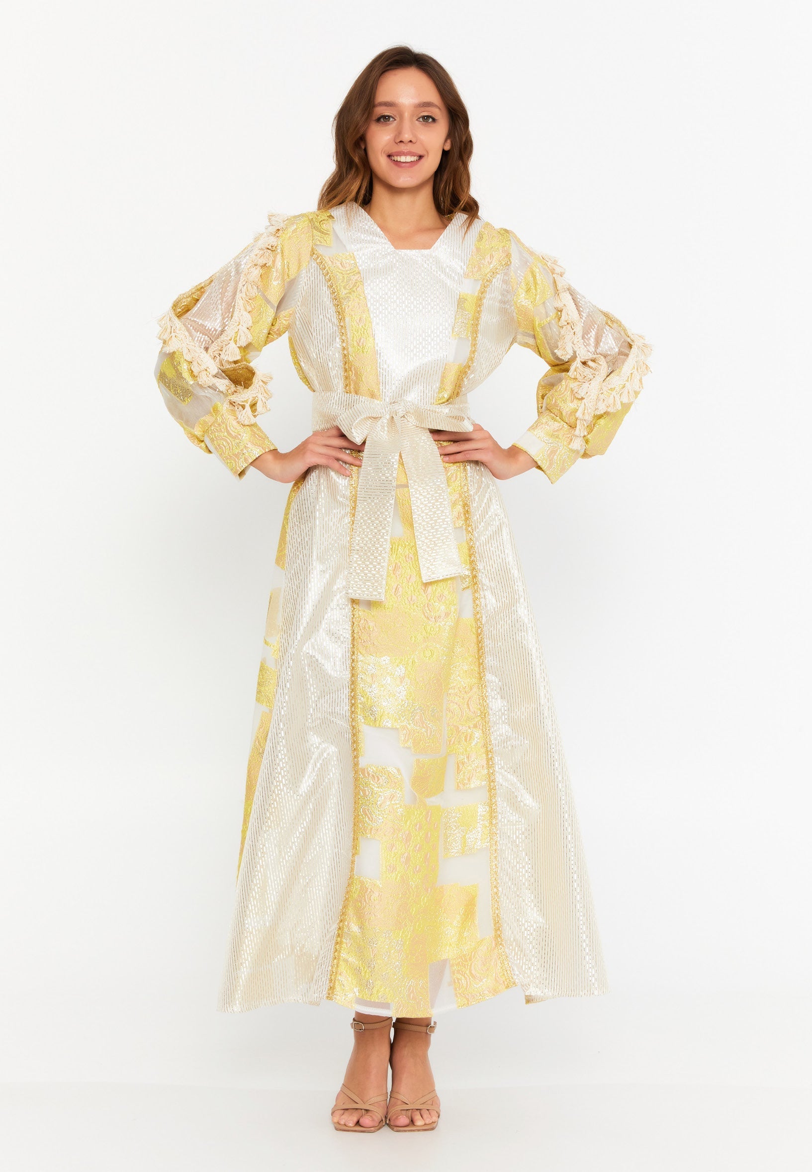 Tulle Regular Abaya rst7276 - Abaya - Istanbul Fashion Center