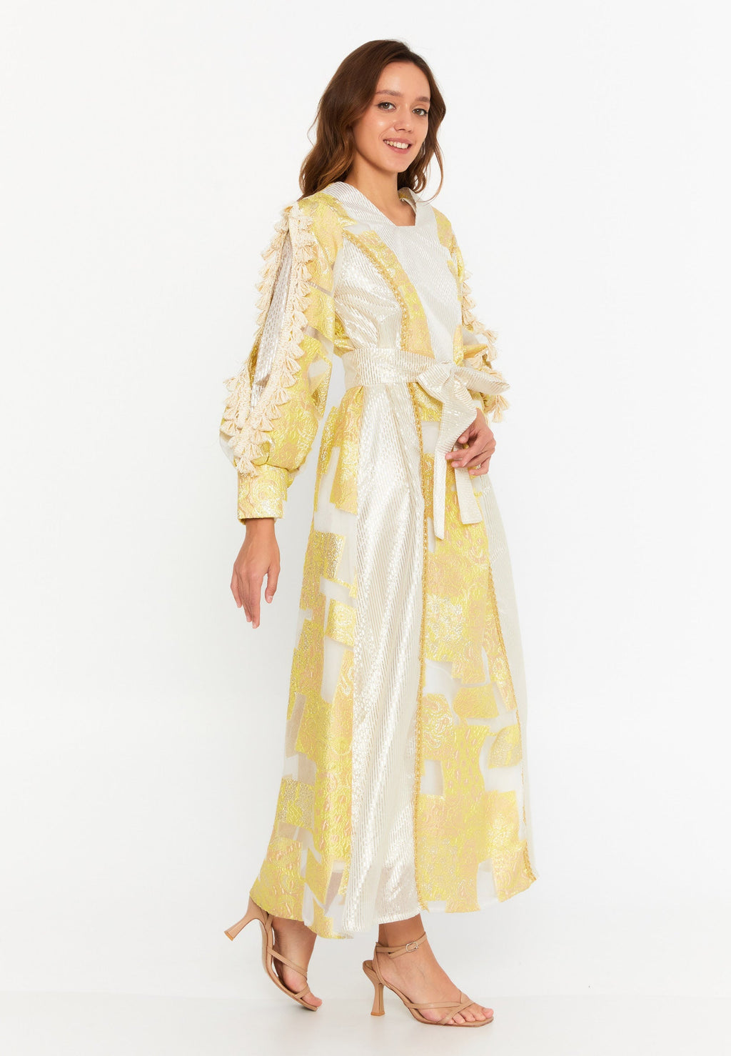 Tulle Regular Abaya rst7276 - Abaya - Istanbul Fashion Center