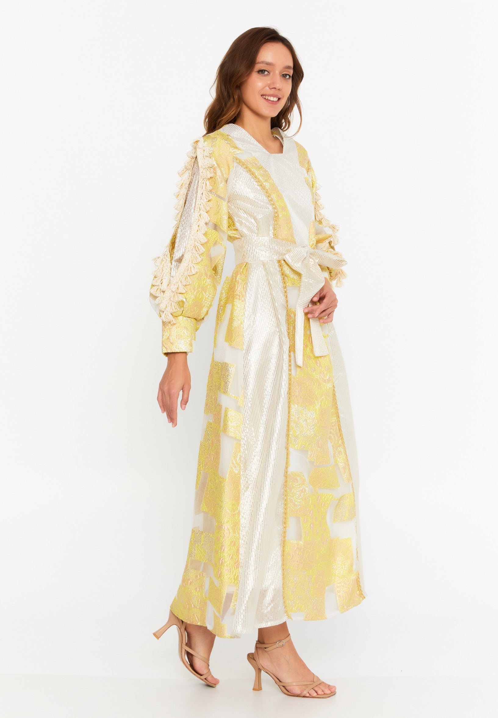 Tulle Regular Abaya rst7276 - Abaya - Istanbul Fashion Center