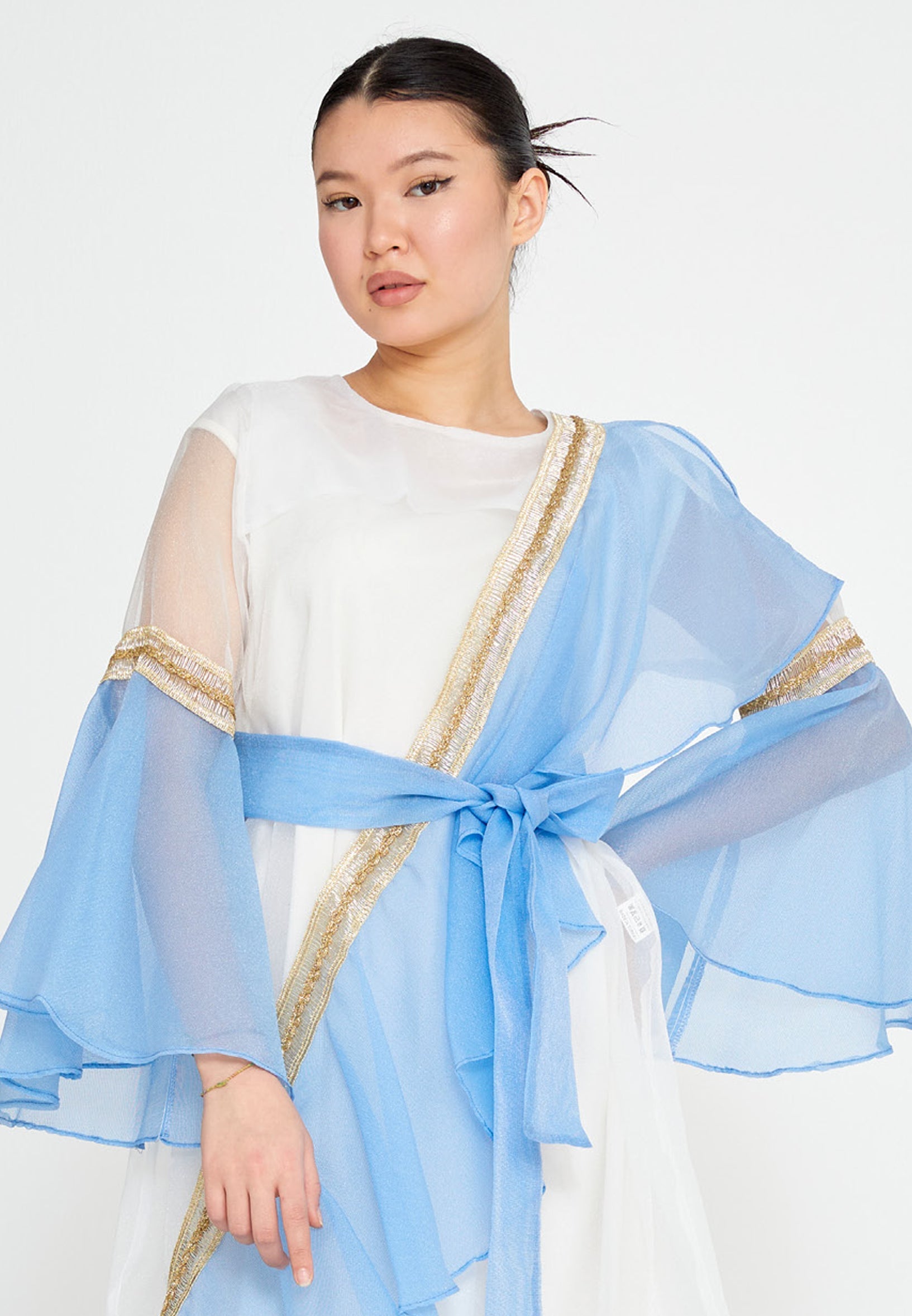Tulle Regular Abaya rst7237 - Abaya - Istanbul Fashion Center