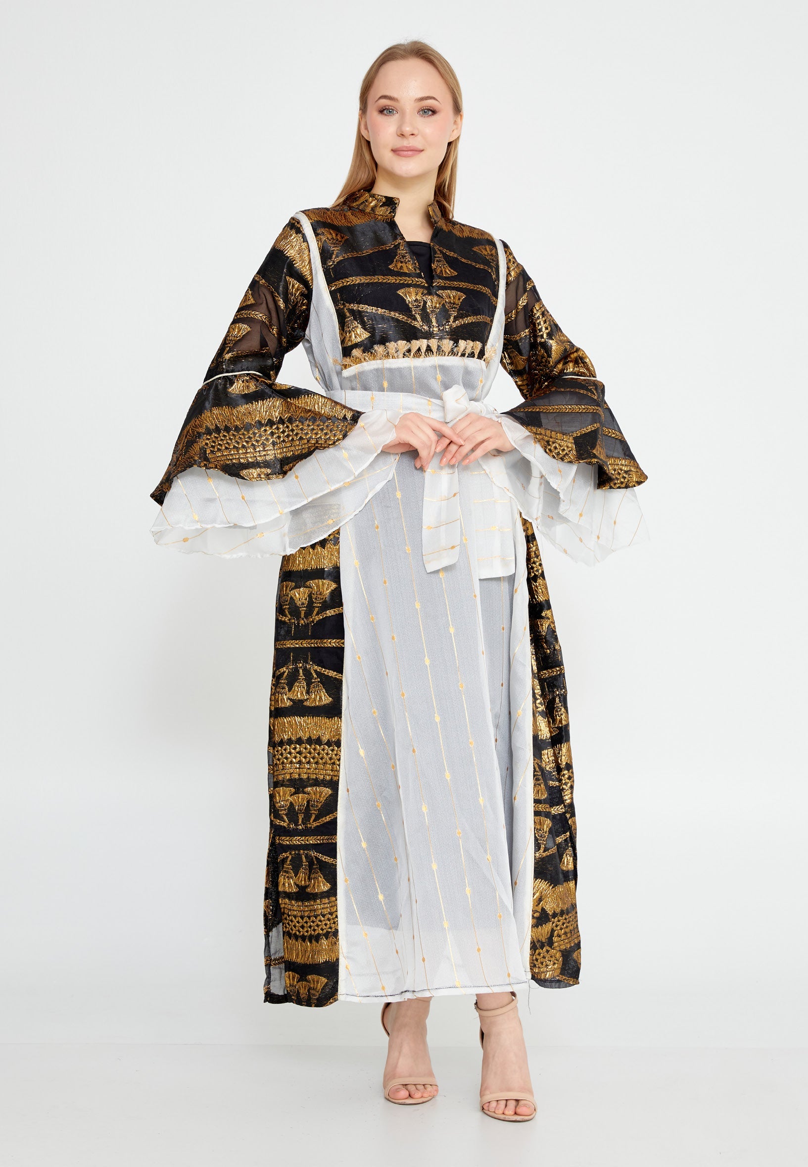 Tulle Regular Abaya rst7347 - Abaya - Istanbul Fashion Center
