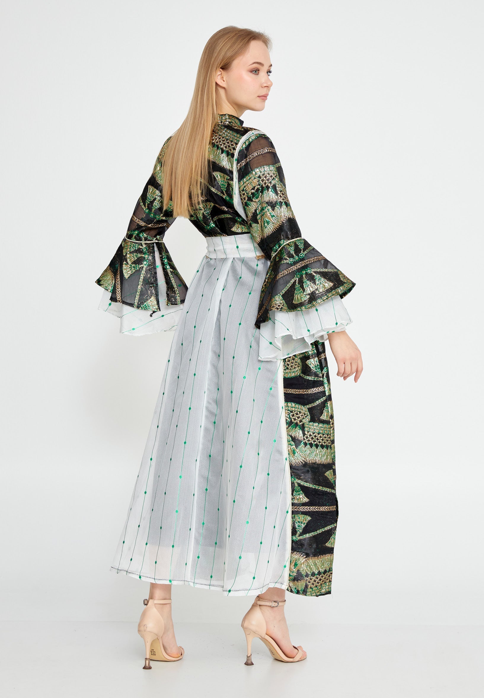 Tulle Regular Abaya rst7347 - Abaya - Istanbul Fashion Center