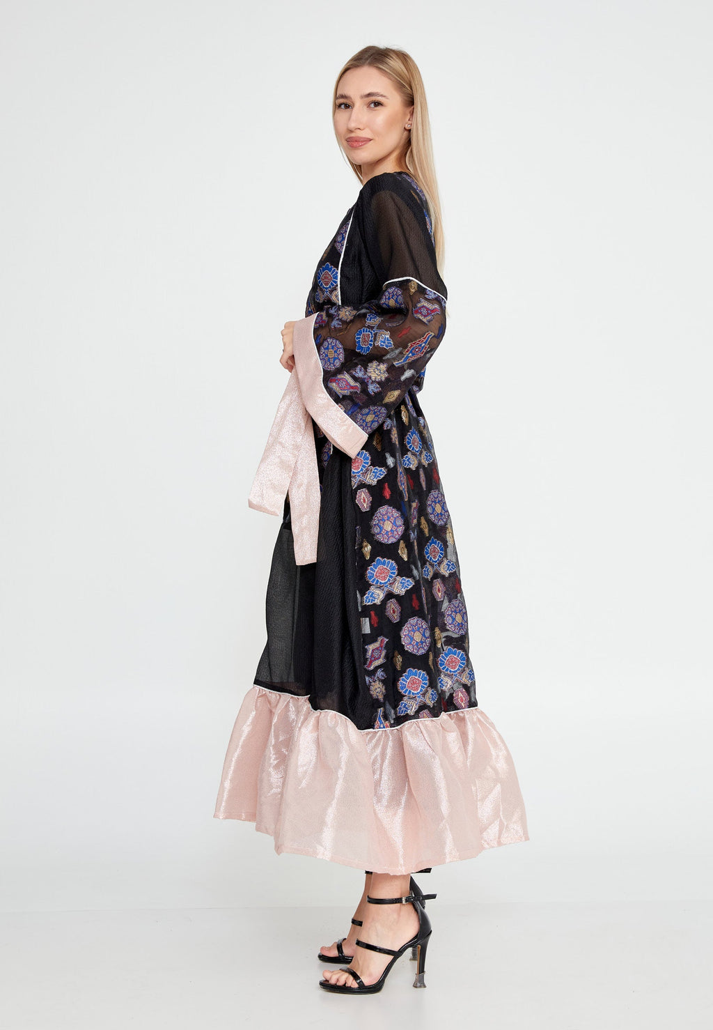 Tulle Regular Abaya rst7280 - Abaya - Istanbul Fashion Center
