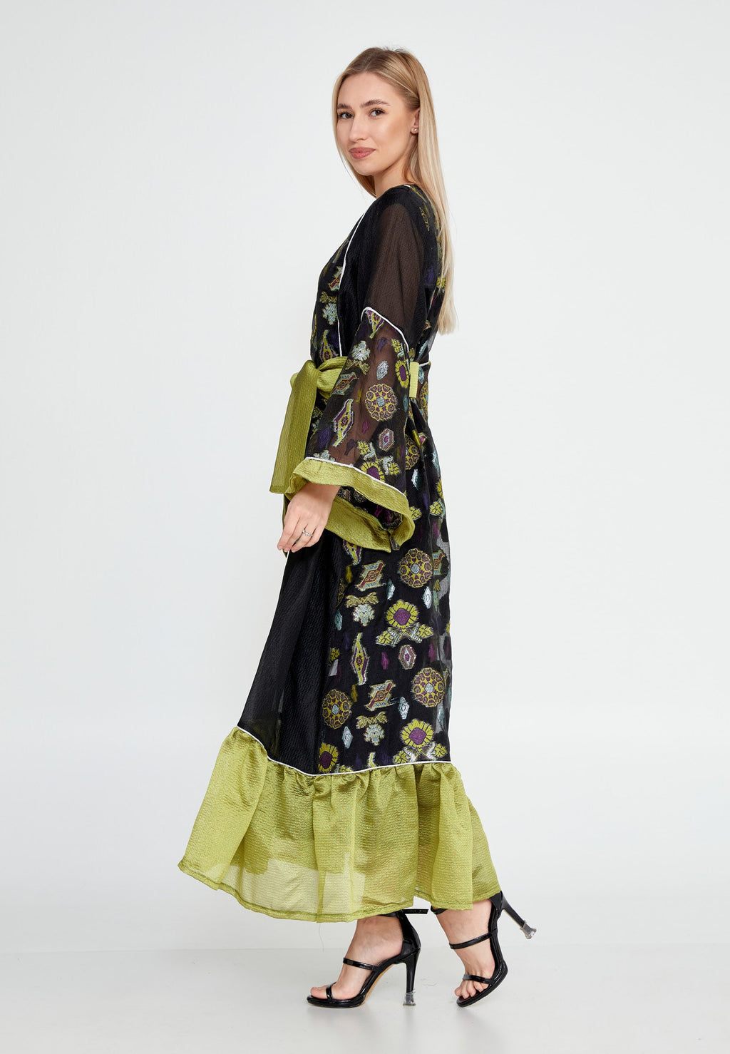 Tulle Regular Abaya rst7280 - Abaya - Istanbul Fashion Center