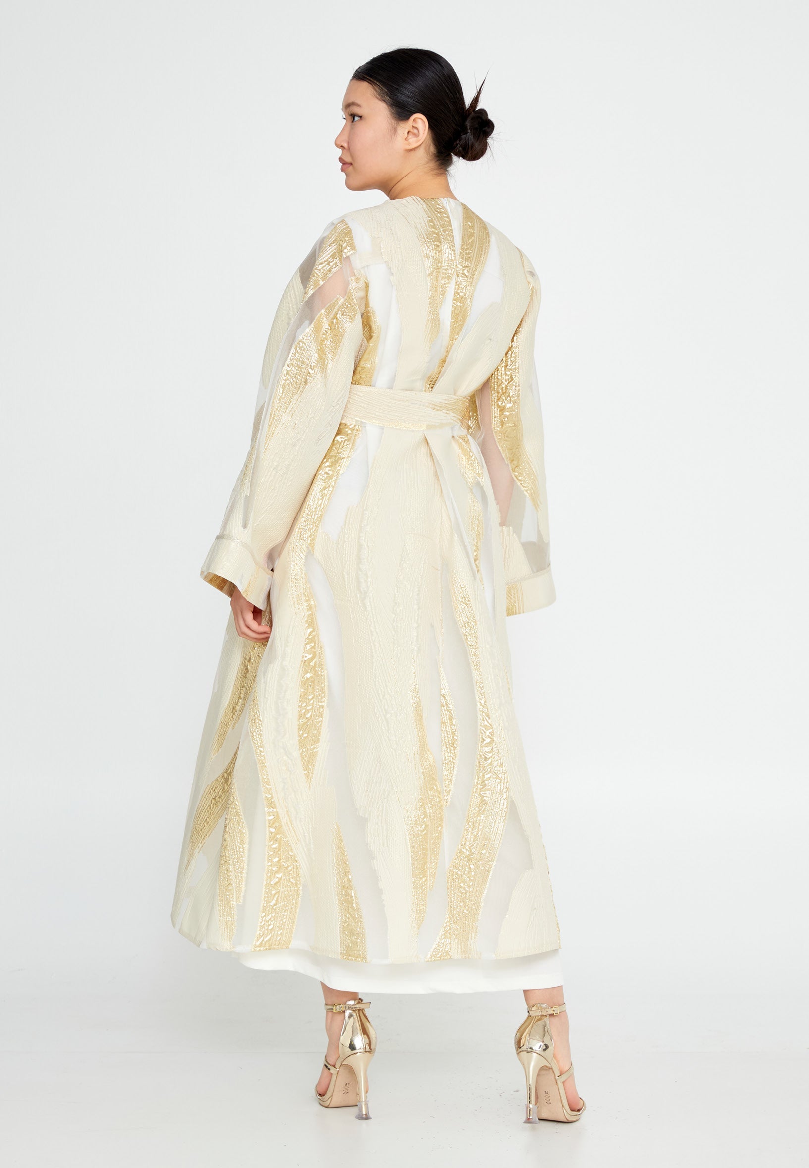 Tulle Regular Abaya rst7545 - Abaya - Istanbul Fashion Center