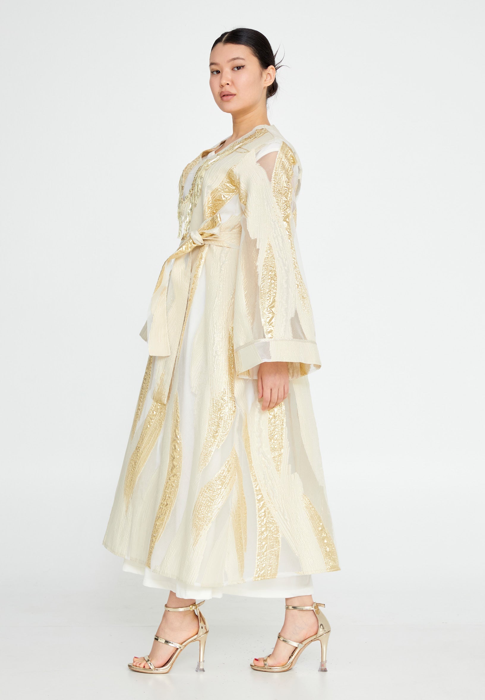 Tulle Regular Abaya rst7545 - Abaya - Istanbul Fashion Center