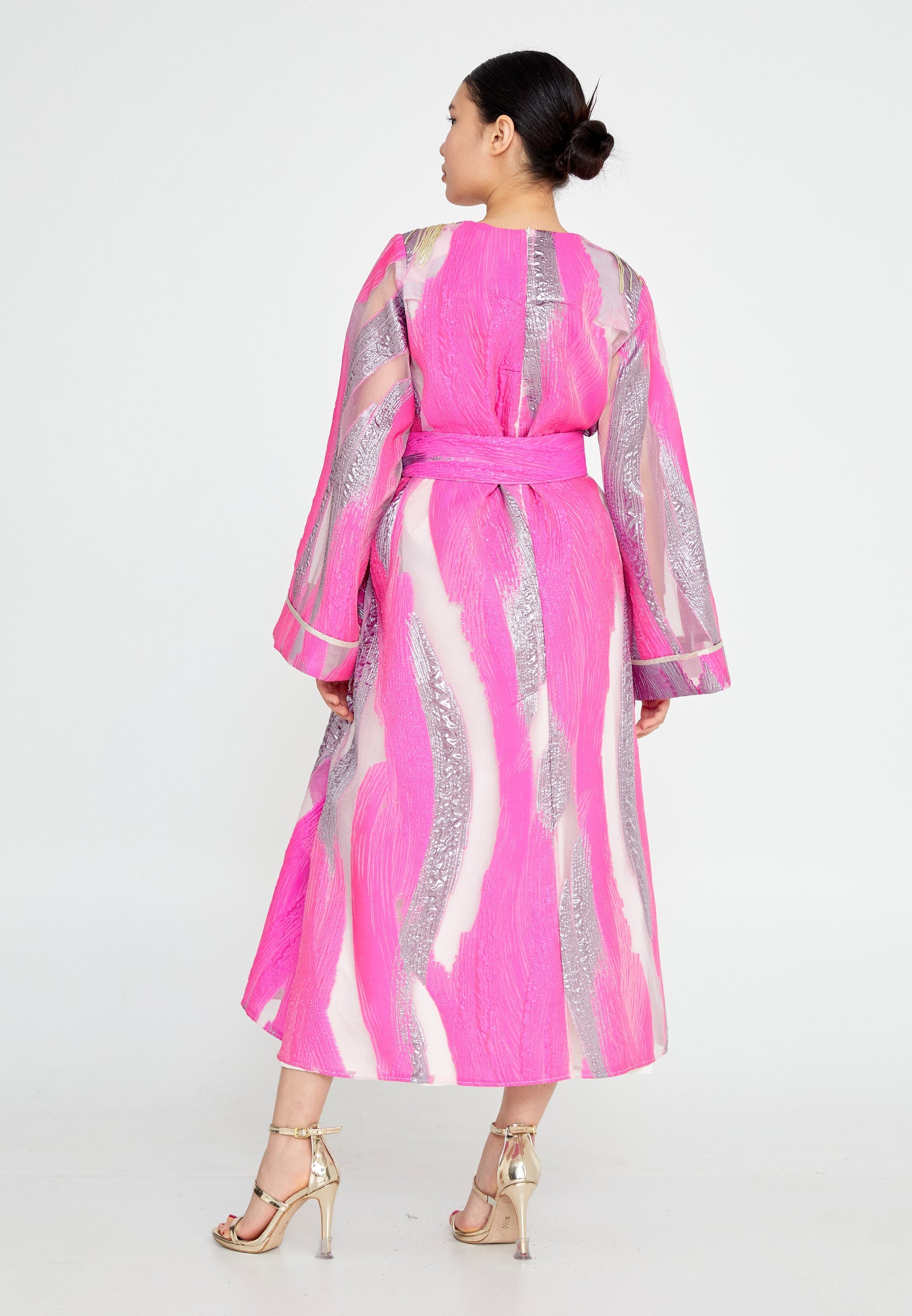 Tulle Regular Abaya rst7545 - Abaya - Istanbul Fashion Center