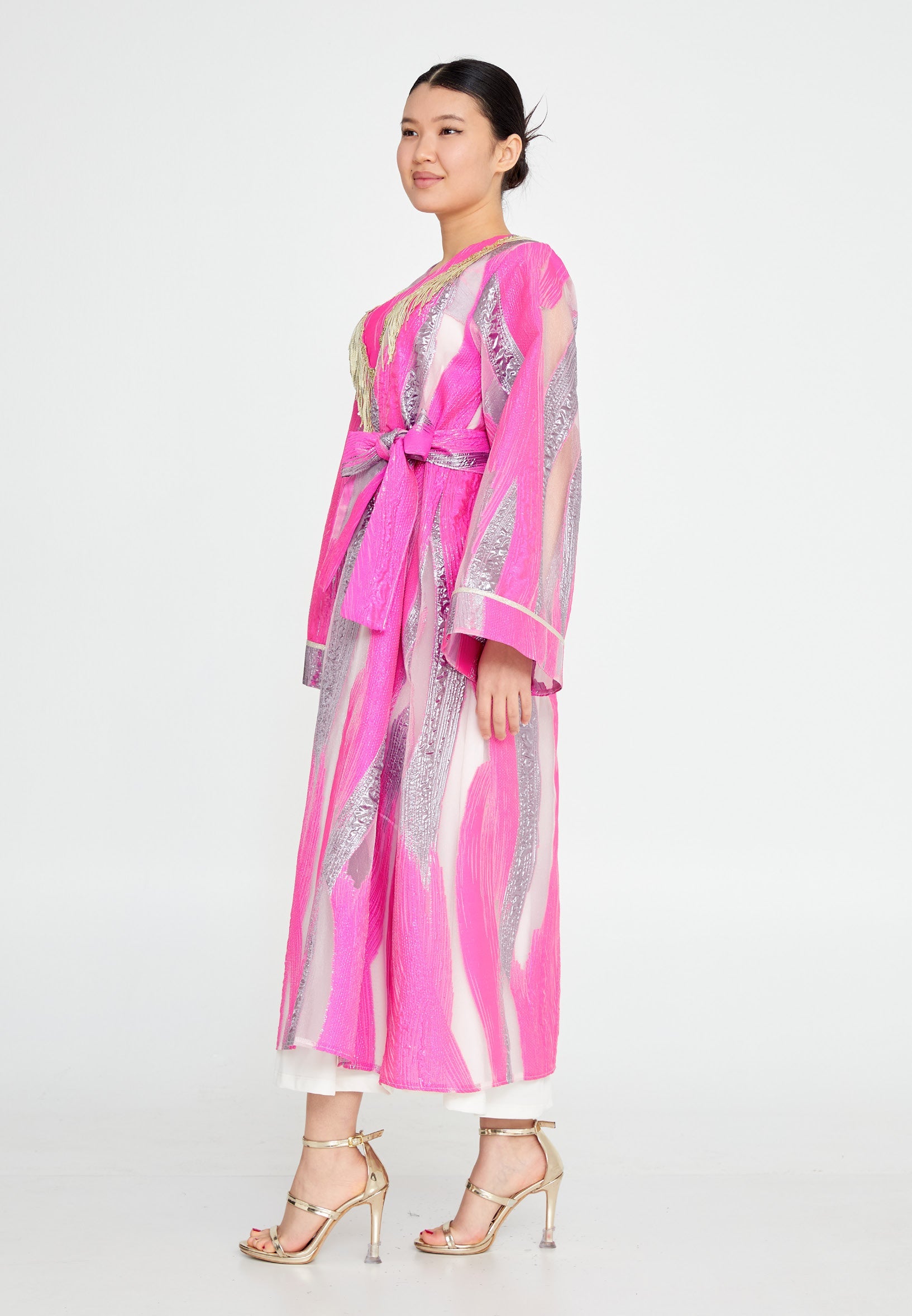 Tulle Regular Abaya rst7545 - Abaya - Istanbul Fashion Center