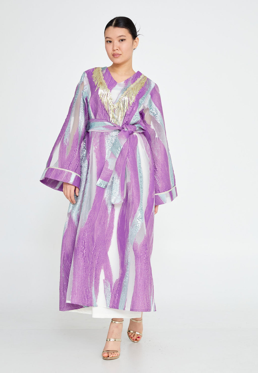 Tulle Regular Abaya rst7545 - Abaya - Istanbul Fashion Center