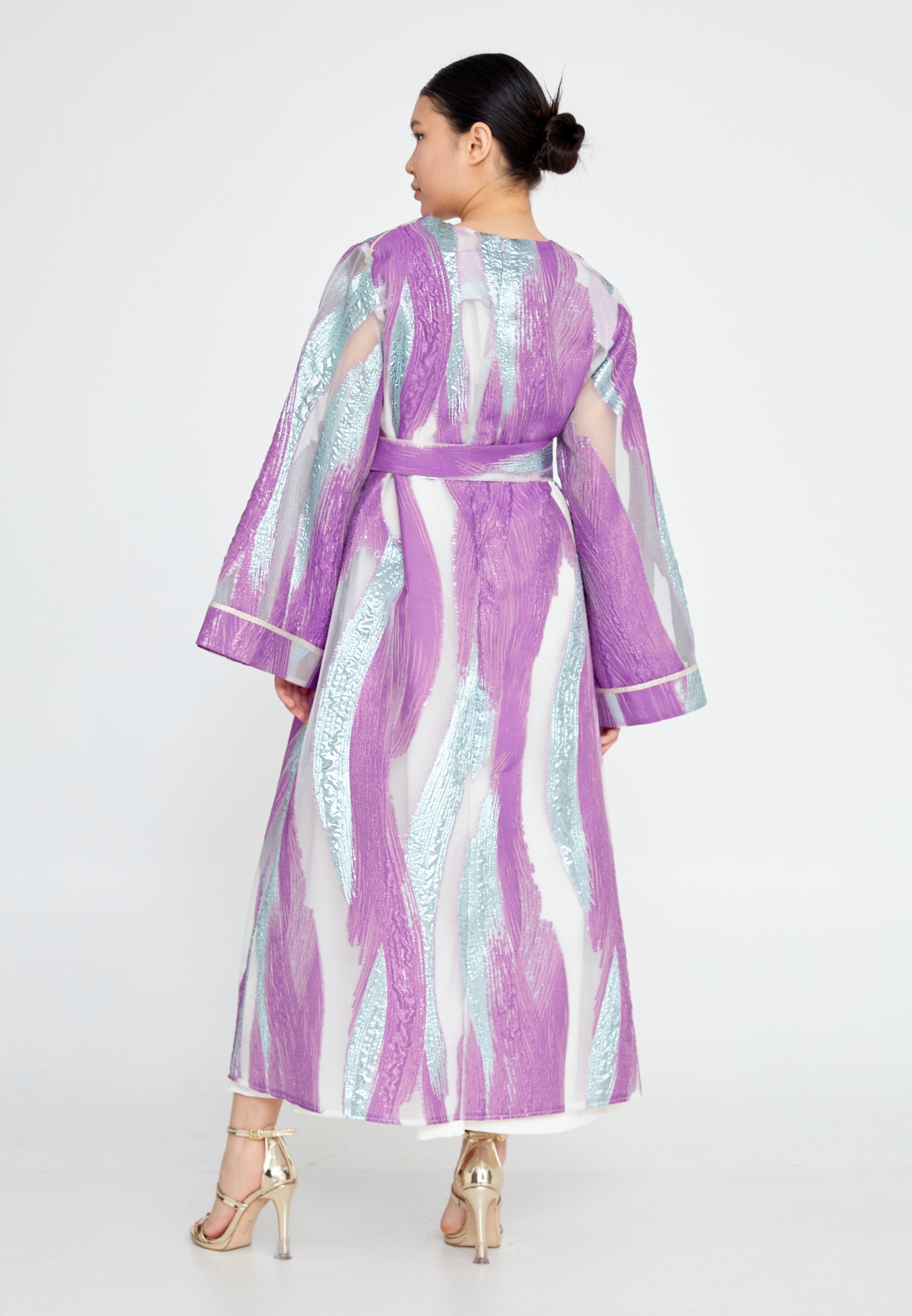 Tulle Regular Abaya rst7545 - Abaya - Istanbul Fashion Center