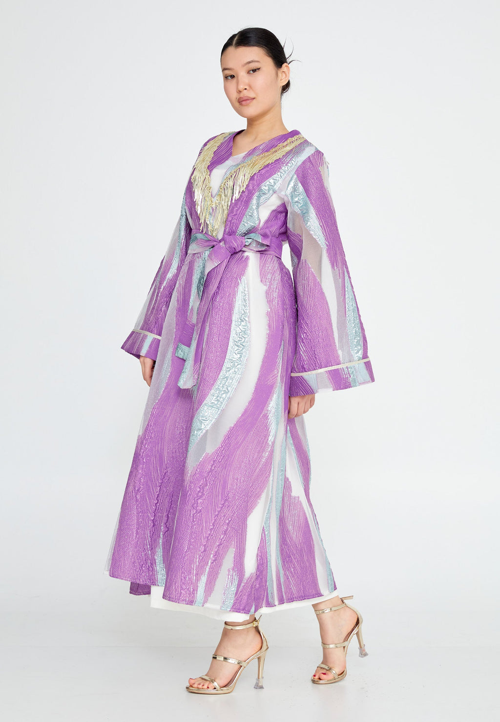 Tulle Regular Abaya rst7545 - Abaya - Istanbul Fashion Center
