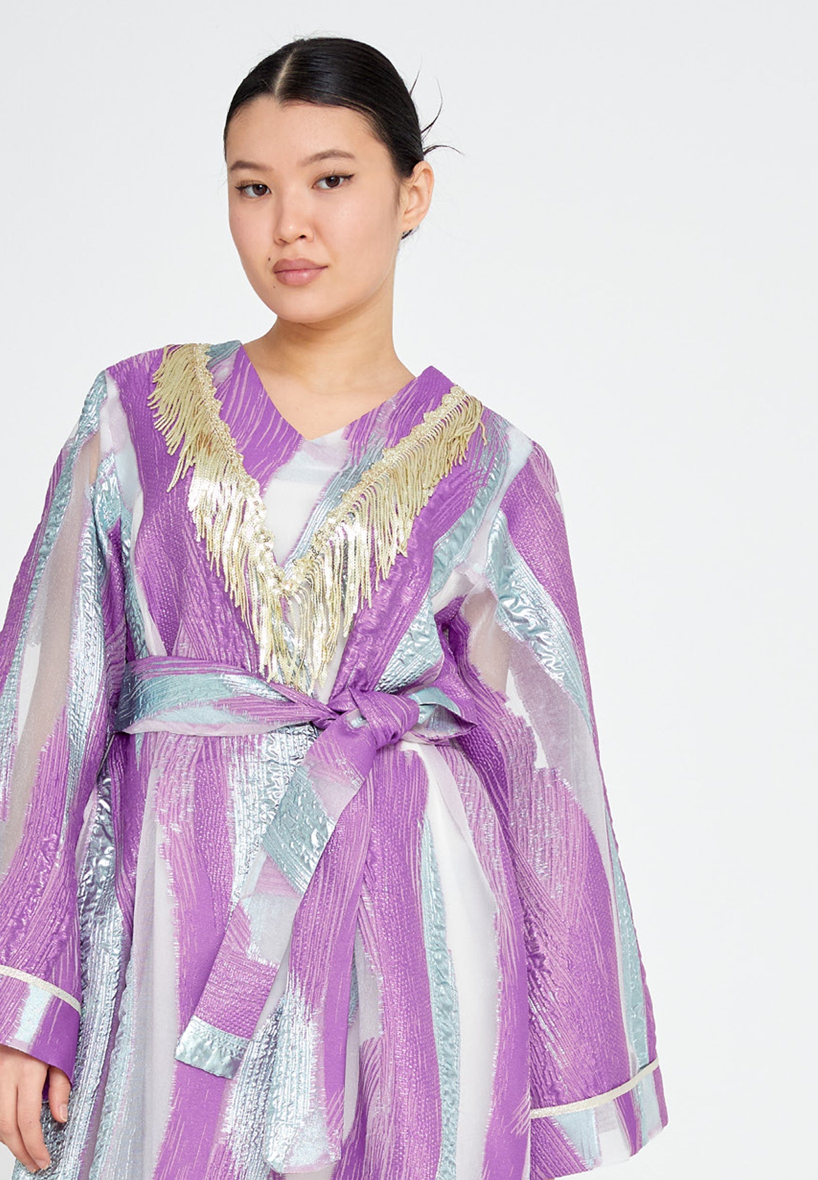 Tulle Regular Abaya rst7545 - Abaya - Istanbul Fashion Center