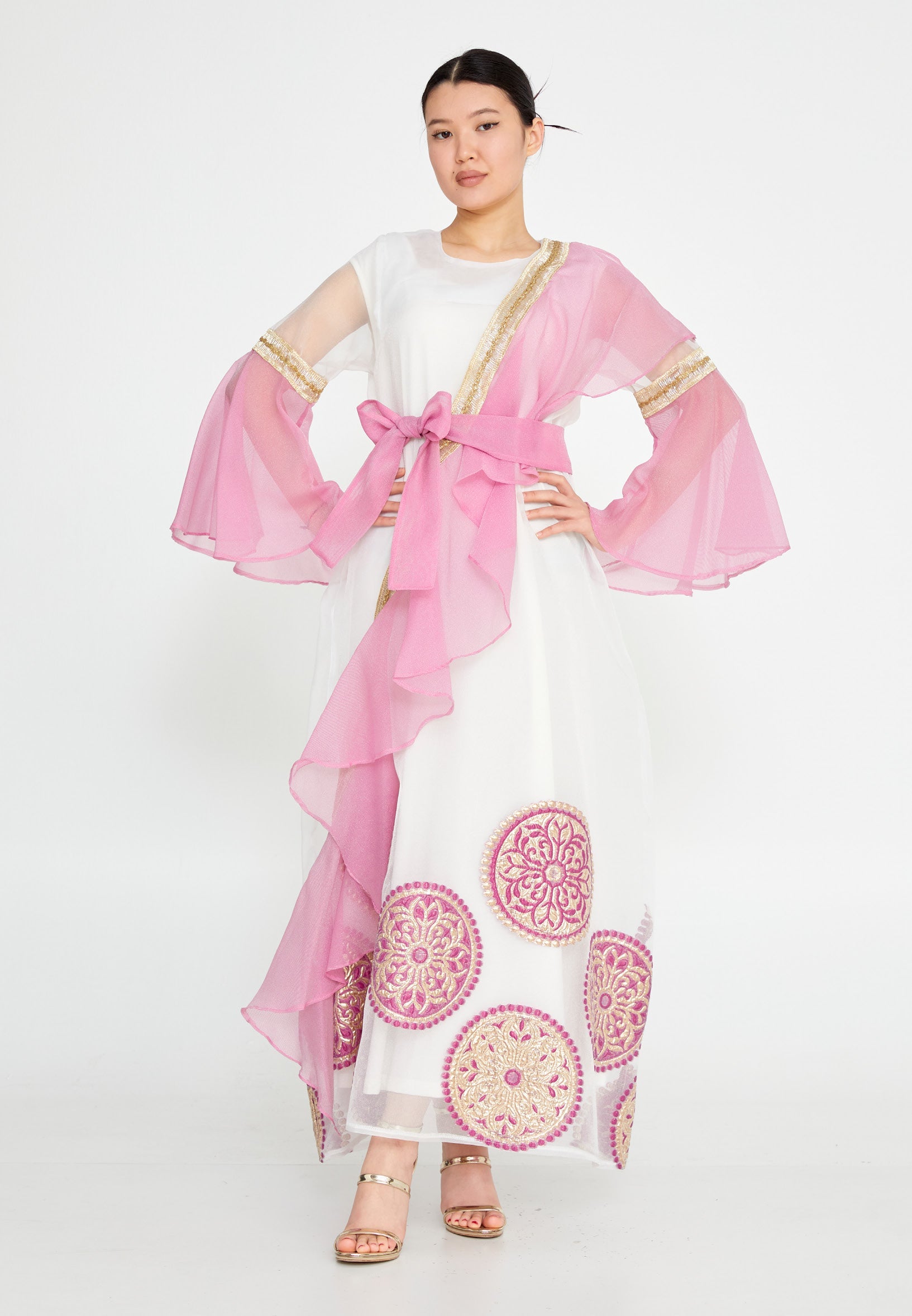 Tulle Regular Abaya rst7237 - Abaya - Istanbul Fashion Center