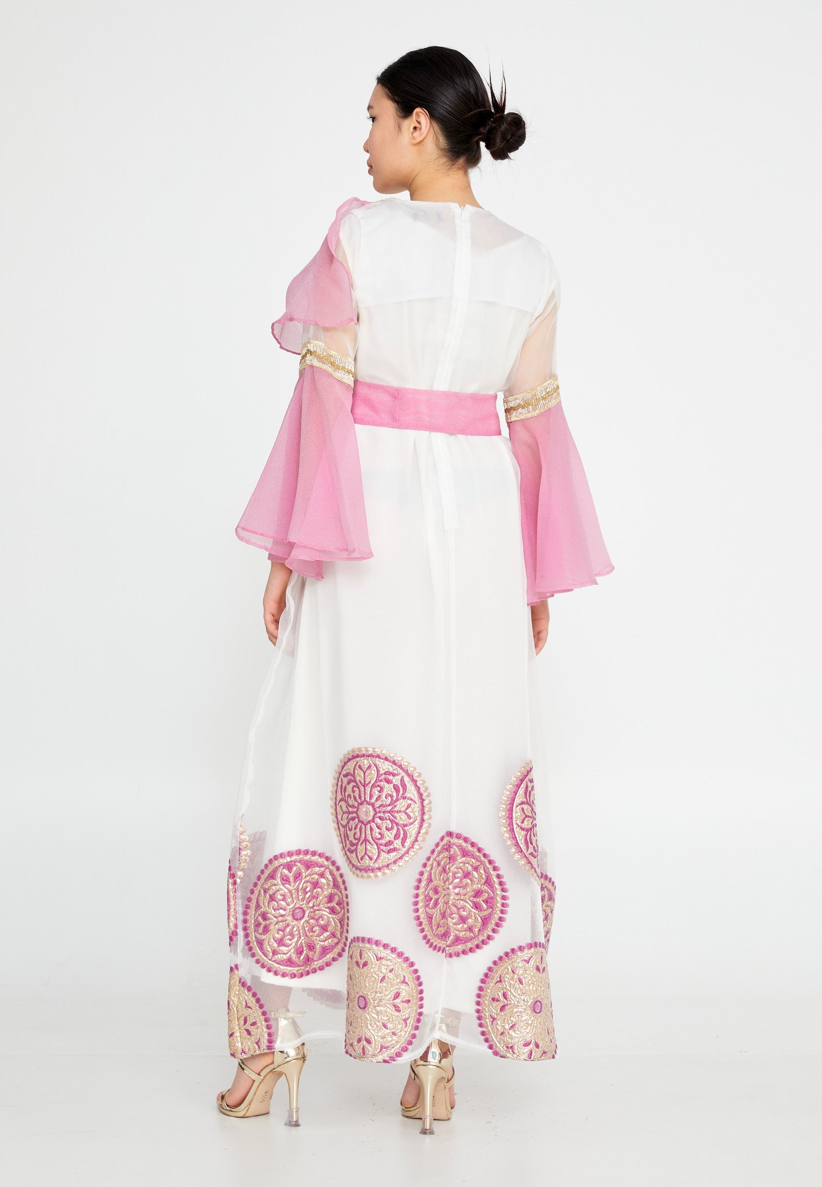 Tulle Regular Abaya rst7237 - Abaya - Istanbul Fashion Center