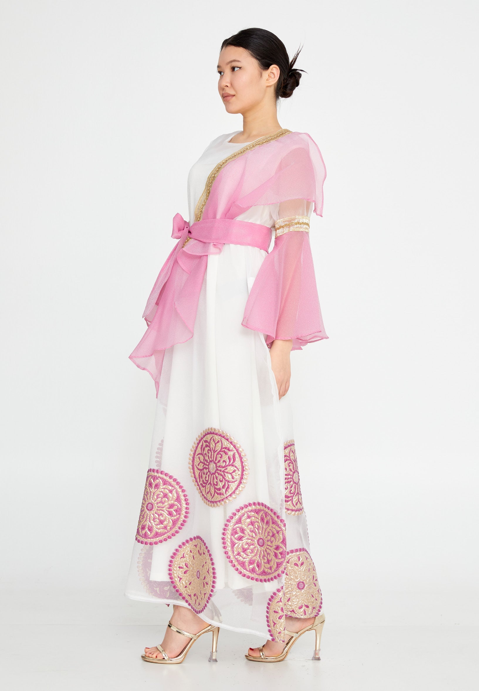 Tulle Regular Abaya rst7237 - Abaya - Istanbul Fashion Center