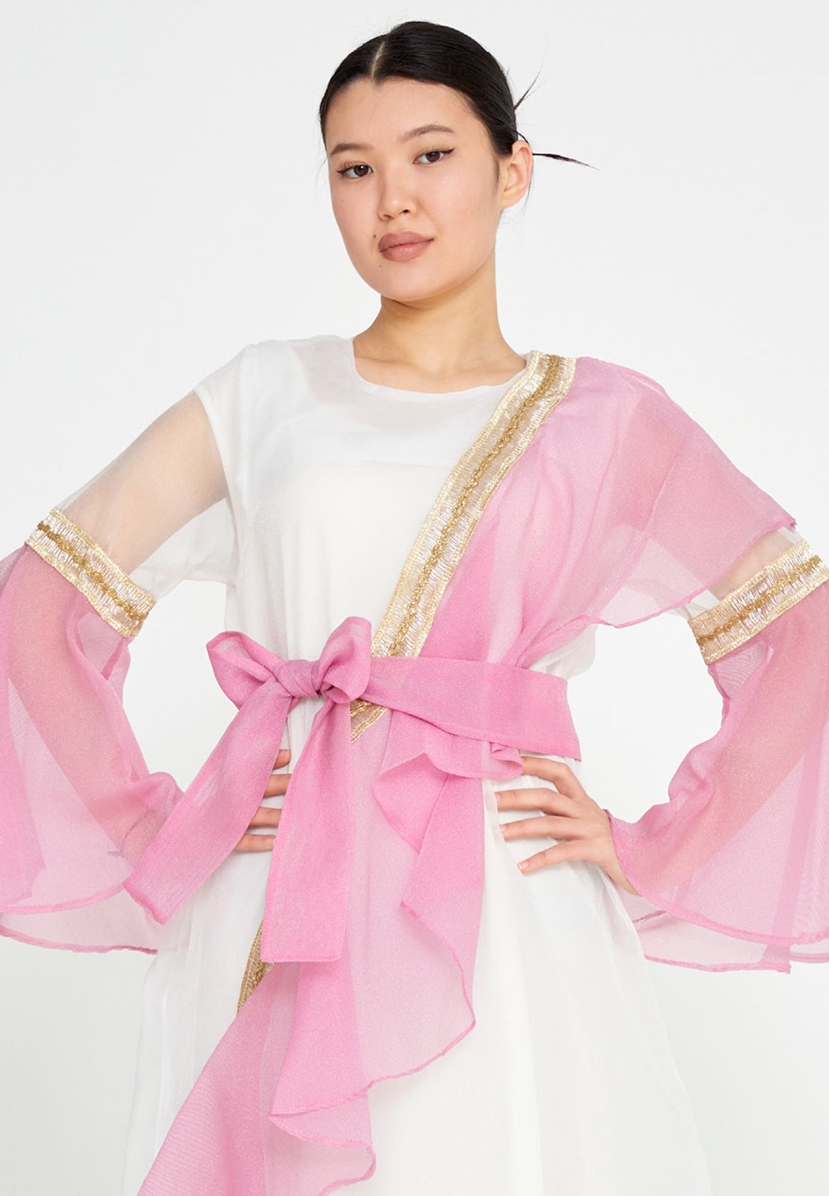 Tulle Regular Abaya rst7237 - Abaya - Istanbul Fashion Center
