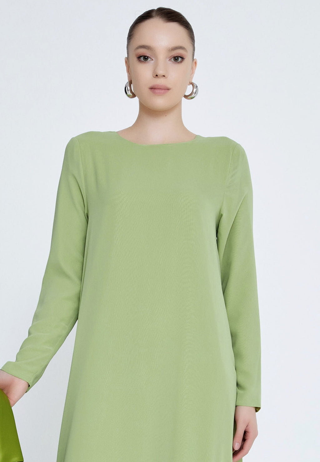 Long Sleeve Maxi Chiffon Column Regular Casual Dress shs3183 - Casual Dress - Istanbul Fashion Center