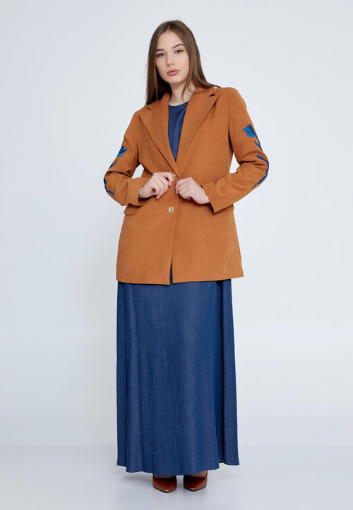 Long Sleeve Viscose Floral Regular Two-Piece Outfit noz24y60082 - Two-Piece Outfit - Istanbul Fashion Center