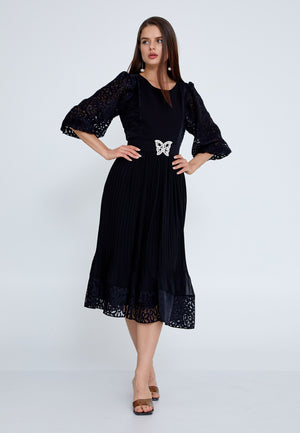 Mid-Length Midi Chiffon Column Regular Evening Dress opr2083 - Evening Dress - Istanbul Fashion Center