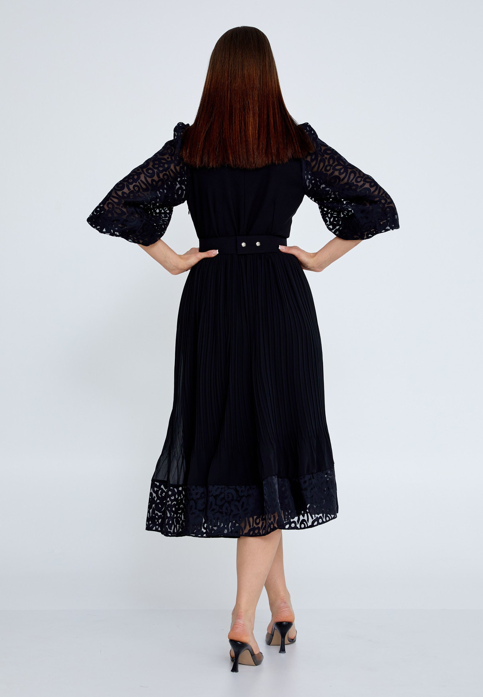 Mid-Length Midi Chiffon Column Regular Evening Dress opr2083 - Evening Dress - Istanbul Fashion Center