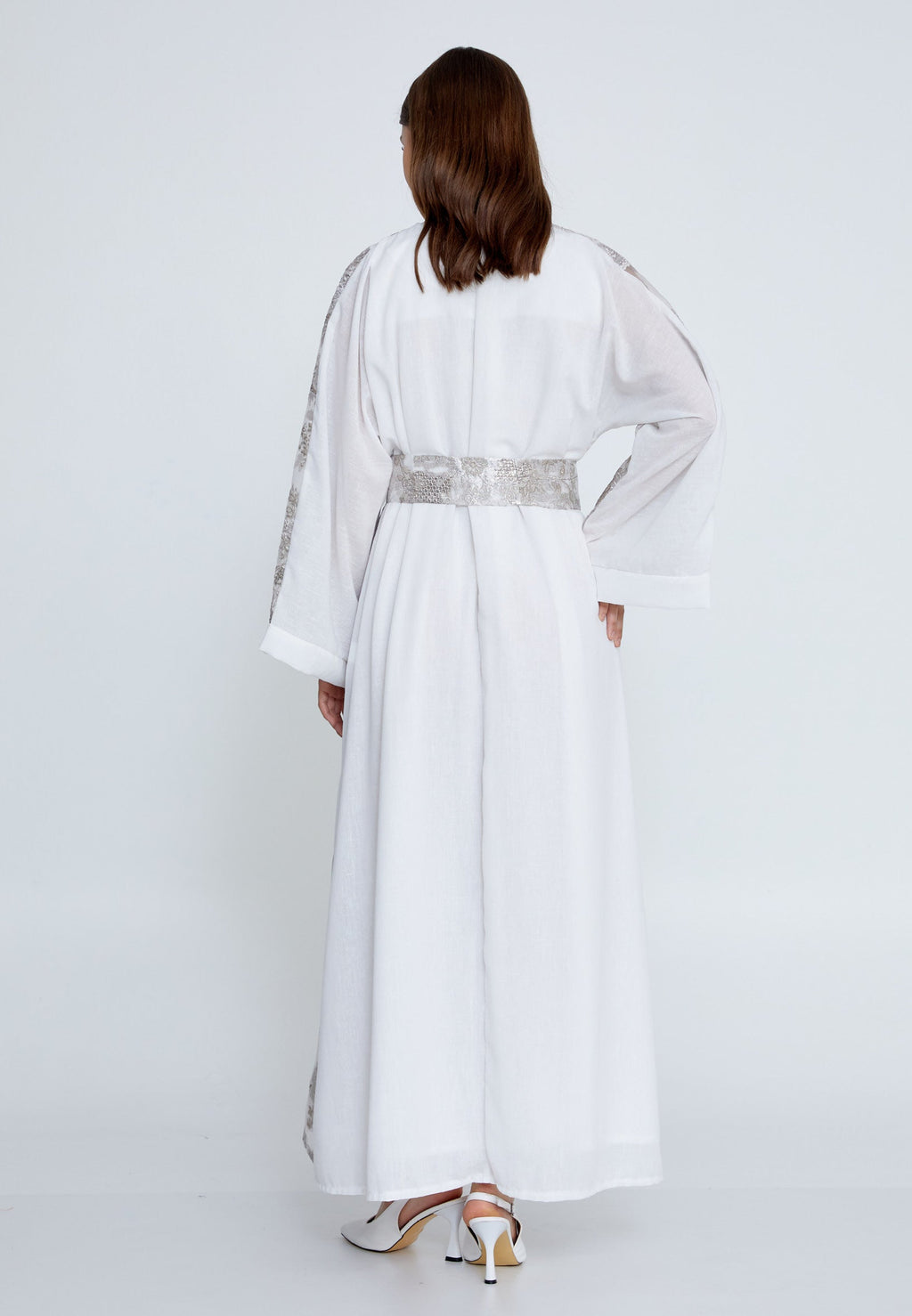 Tulle Regular Abaya rst7656 - Abaya - Istanbul Fashion Center