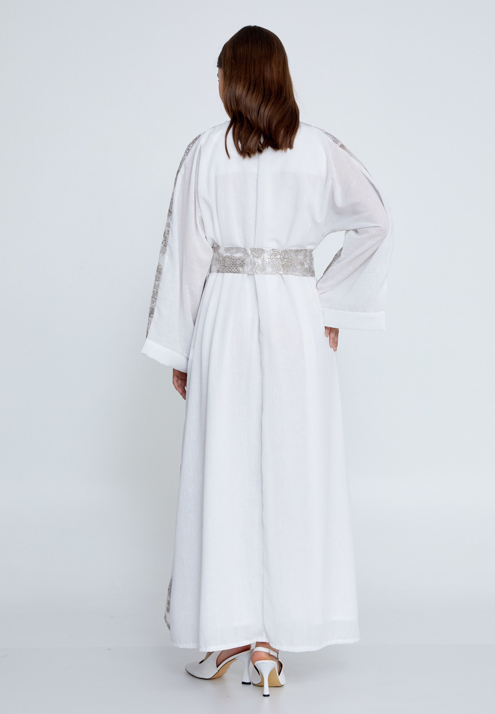 Tulle Regular Abaya rst7656 - Abaya - Istanbul Fashion Center