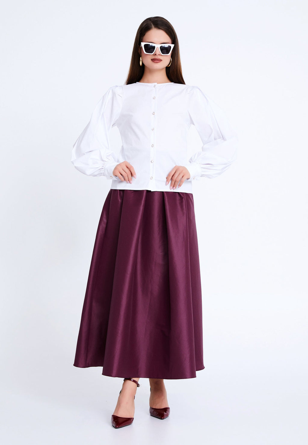 Long Sleeve Solid Color Regular Shirt gllk25eg073 - Shirt - Istanbul Fashion Center
