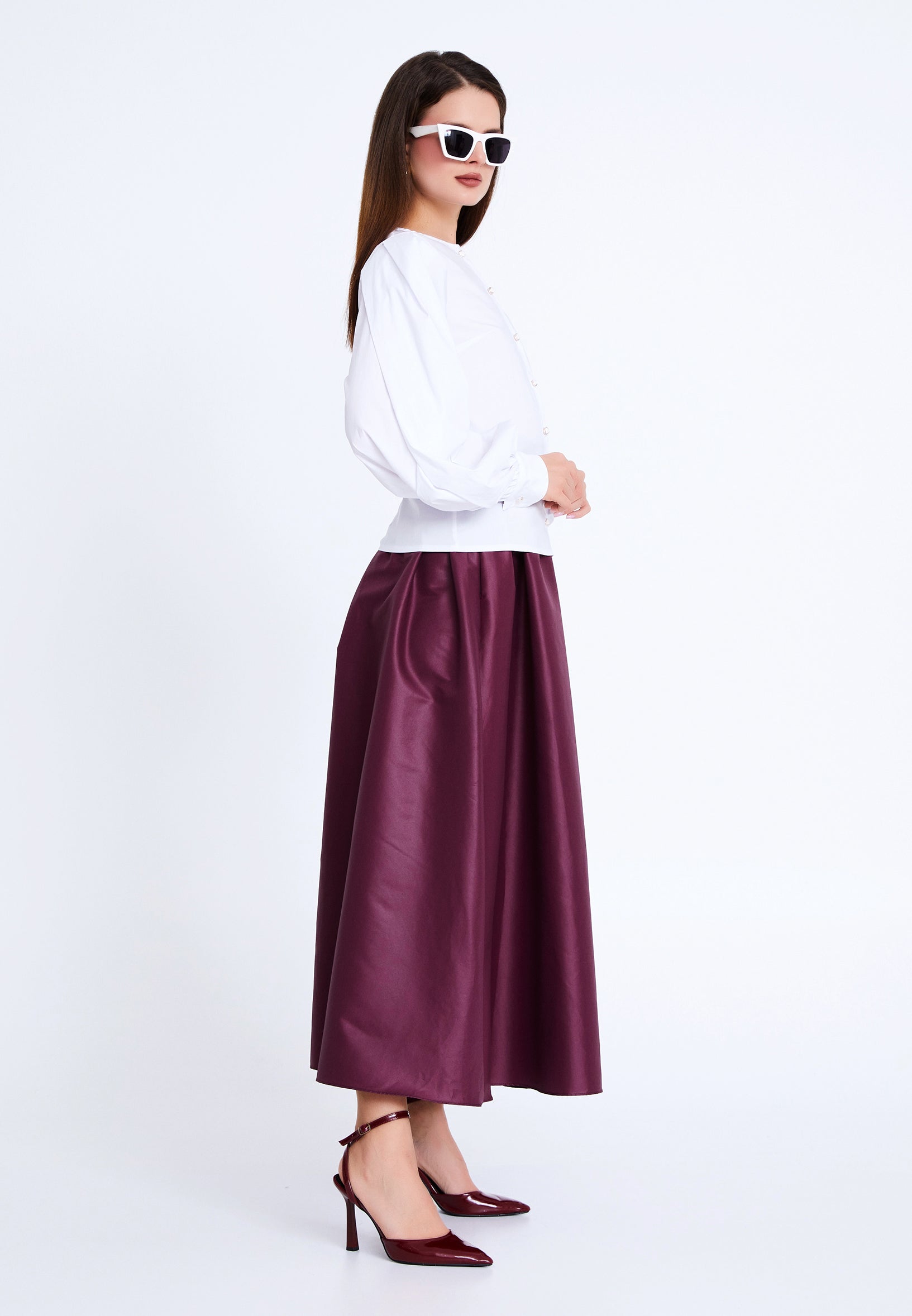 Long Sleeve Solid Color Regular Shirt gllk25eg073 - Shirt - Istanbul Fashion Center