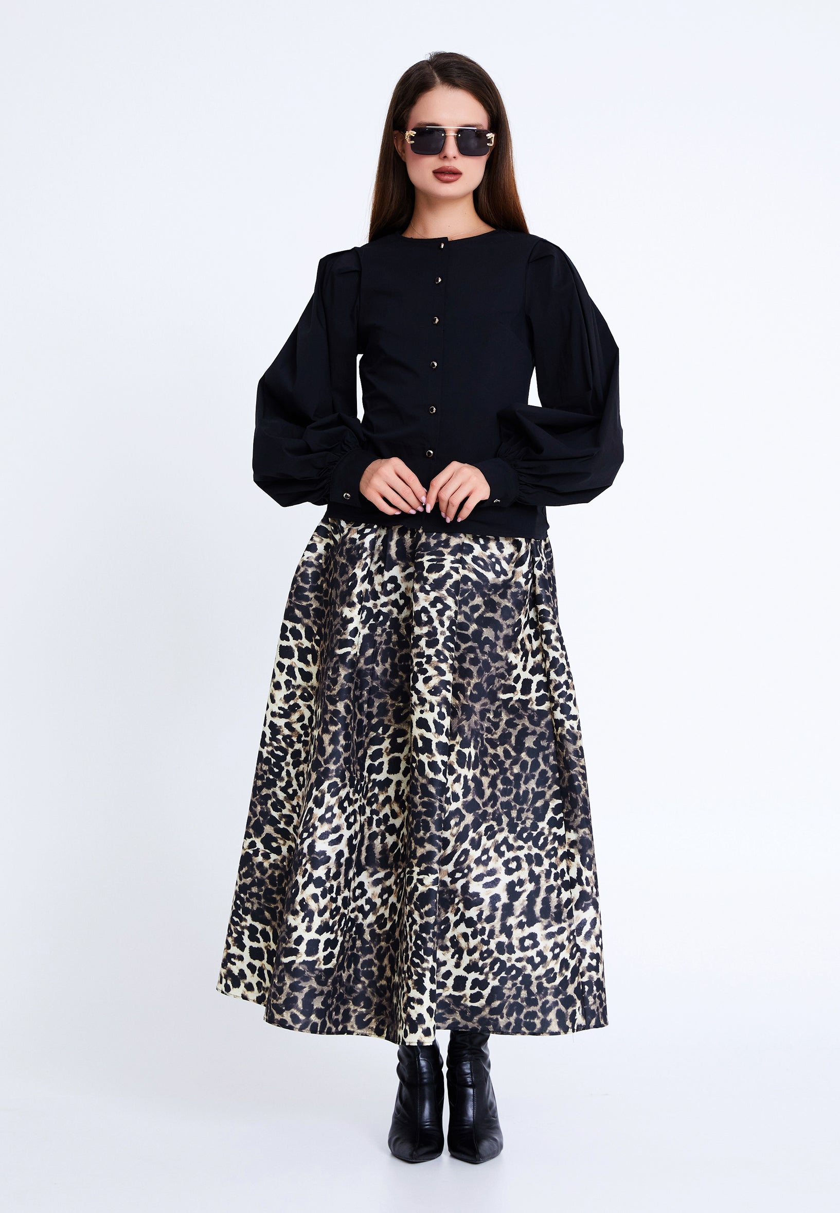 Long Sleeve Solid Color Regular Shirt gllk25eg073 - Shirt - Istanbul Fashion Center