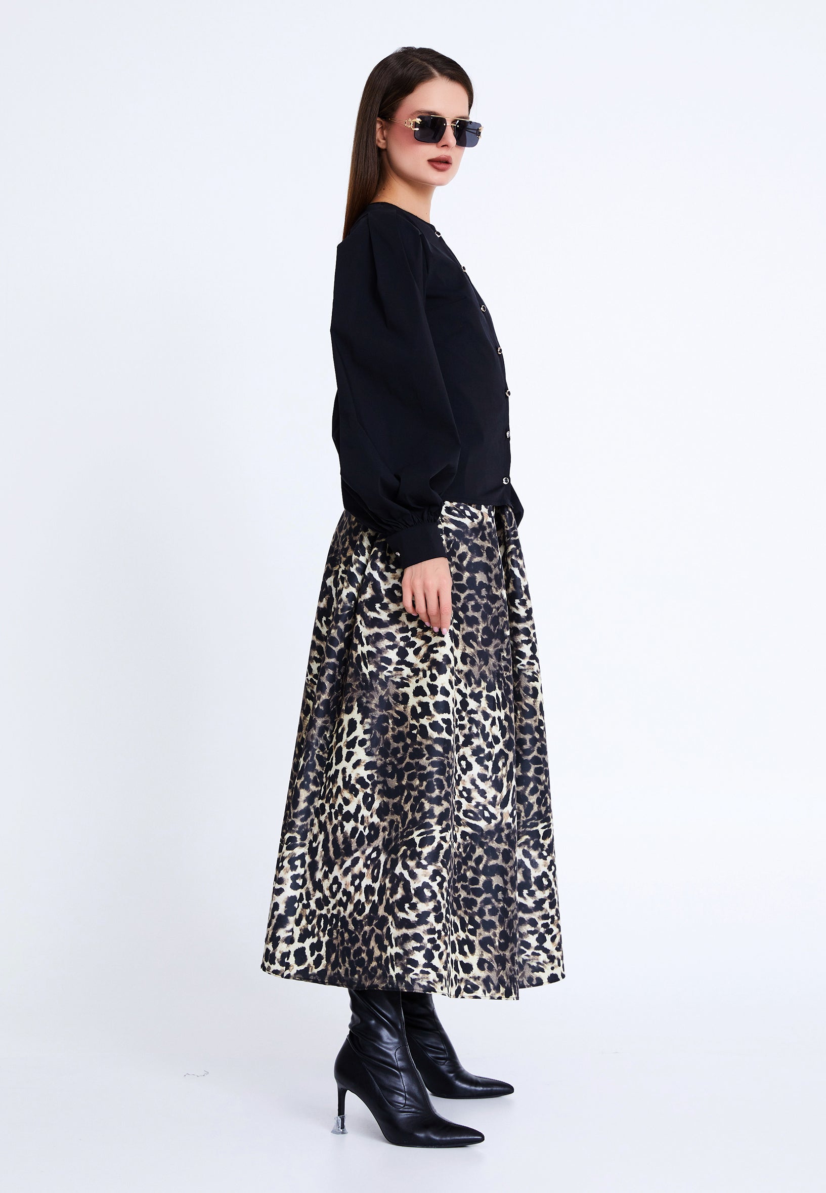 Long Sleeve Solid Color Regular Shirt gllk25eg073 - Shirt - Istanbul Fashion Center