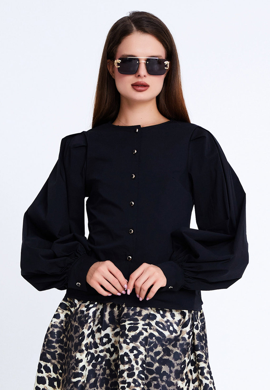 Long Sleeve Solid Color Regular Shirt gllk25eg073 - Shirt - Istanbul Fashion Center