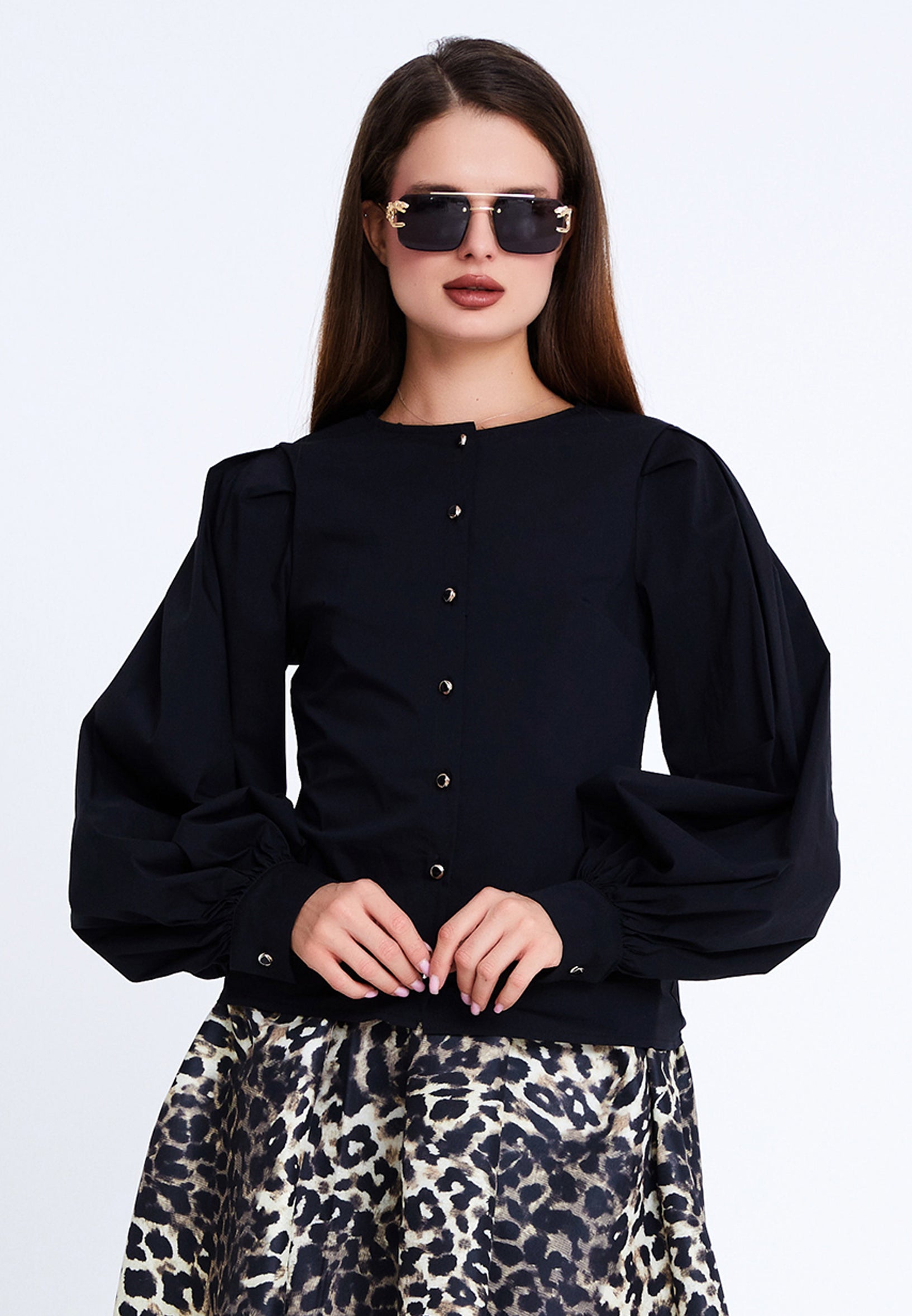 Long Sleeve Solid Color Regular Shirt gllk25eg073 - Shirt - Istanbul Fashion Center