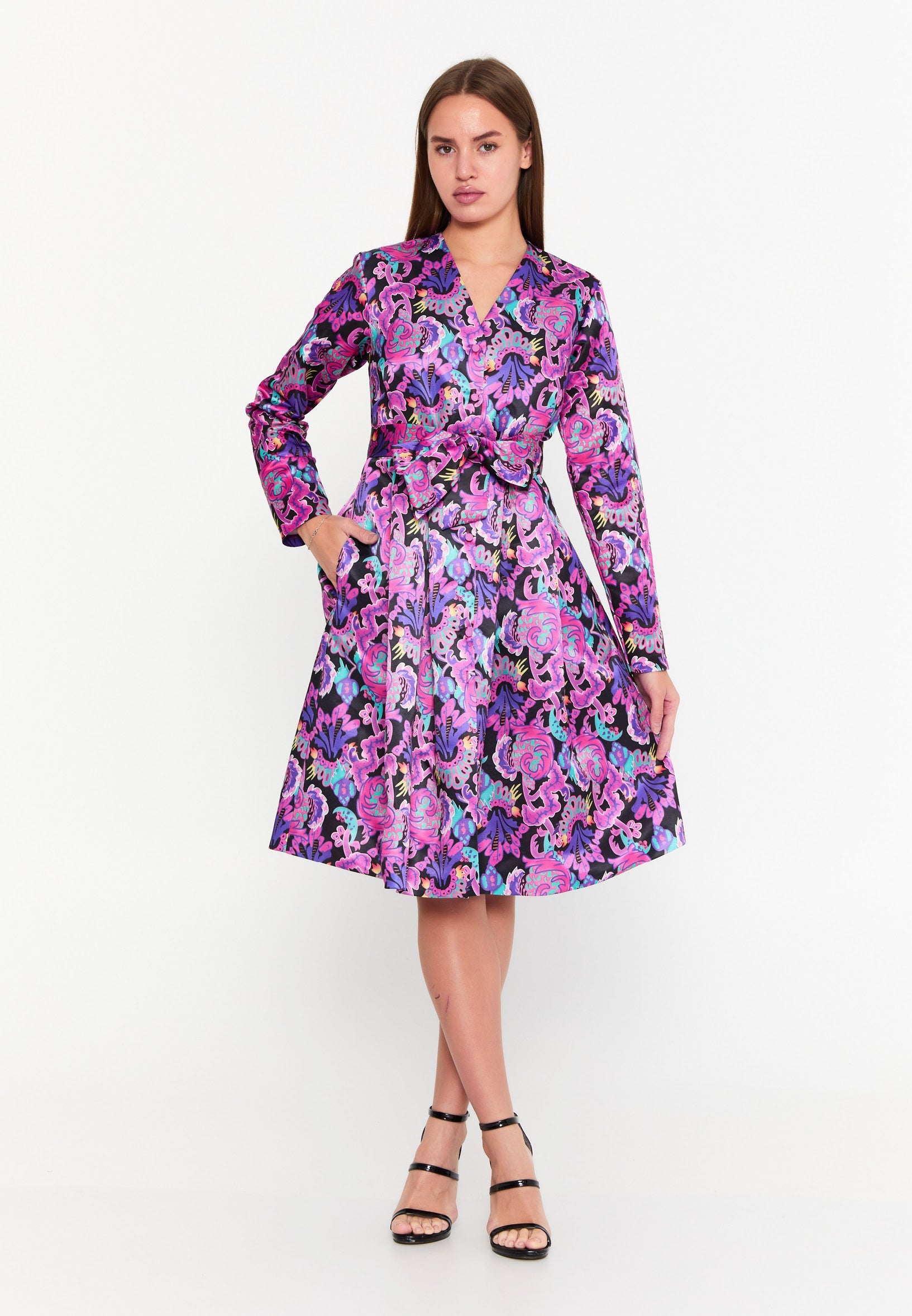 Long sleeve cocktail dress