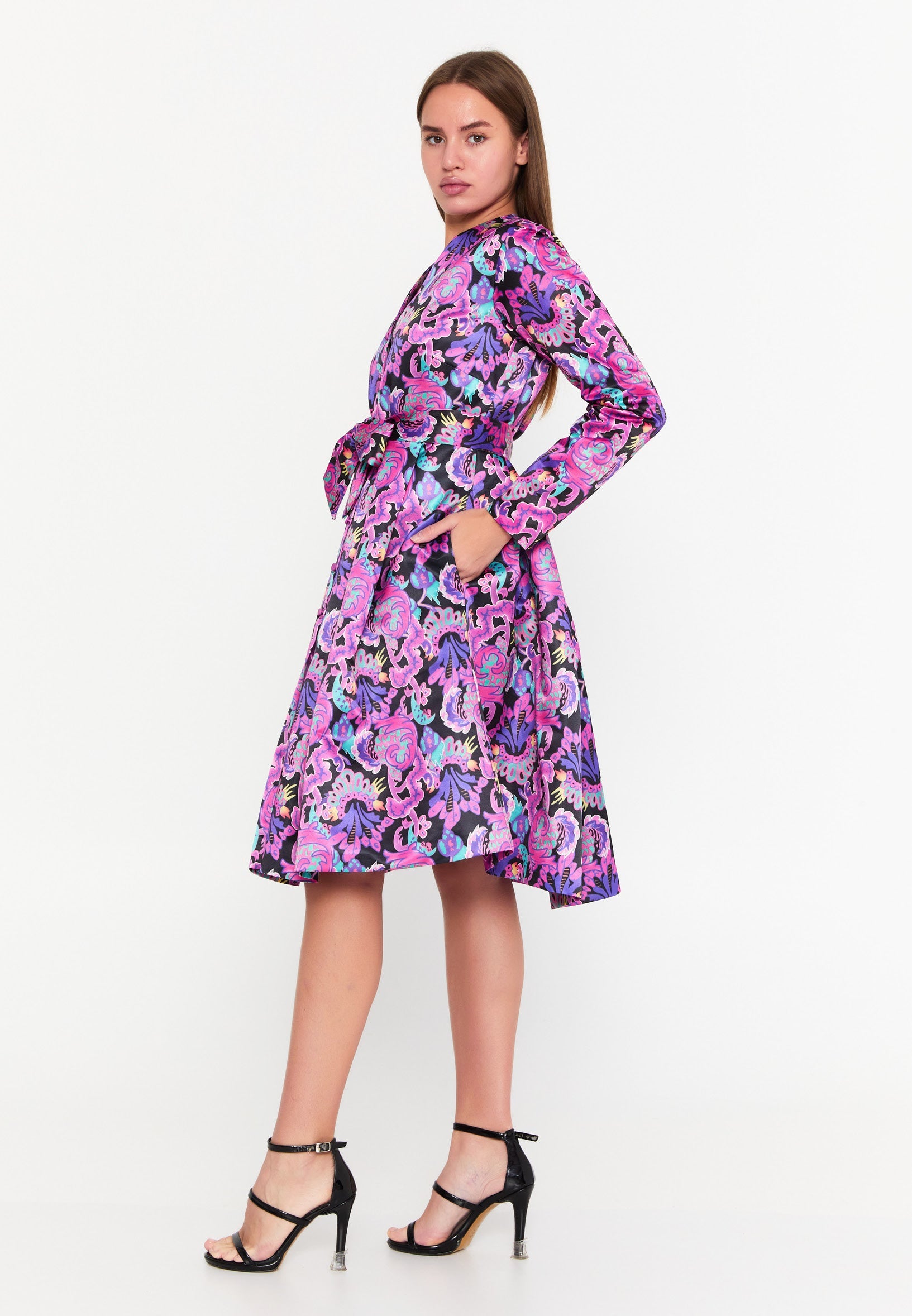 Long sleeve cocktail dress