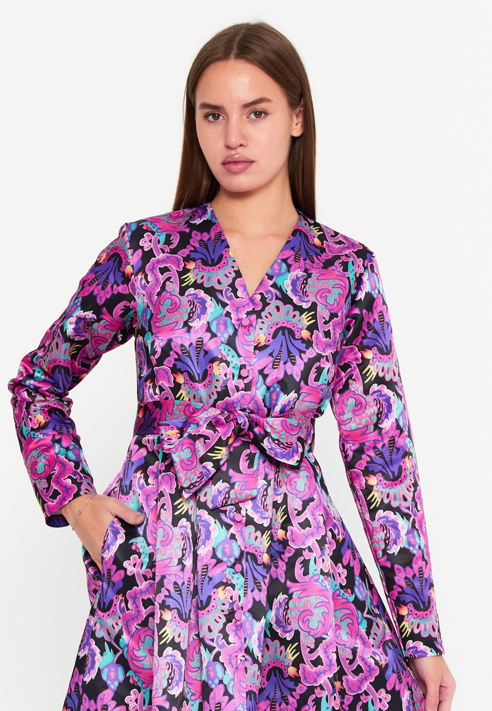 Long sleeve cocktail dress
