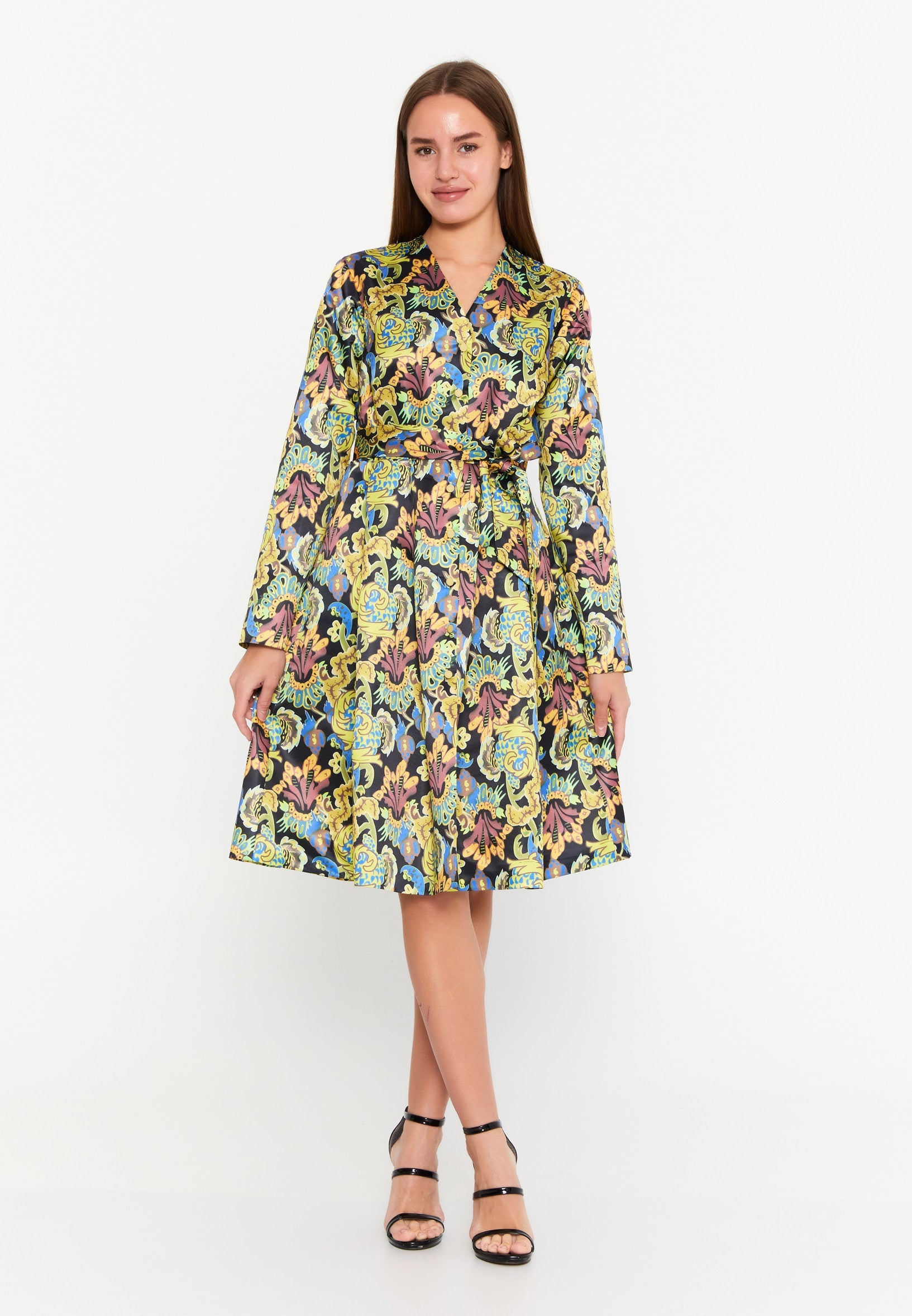 Long sleeve cocktail dress