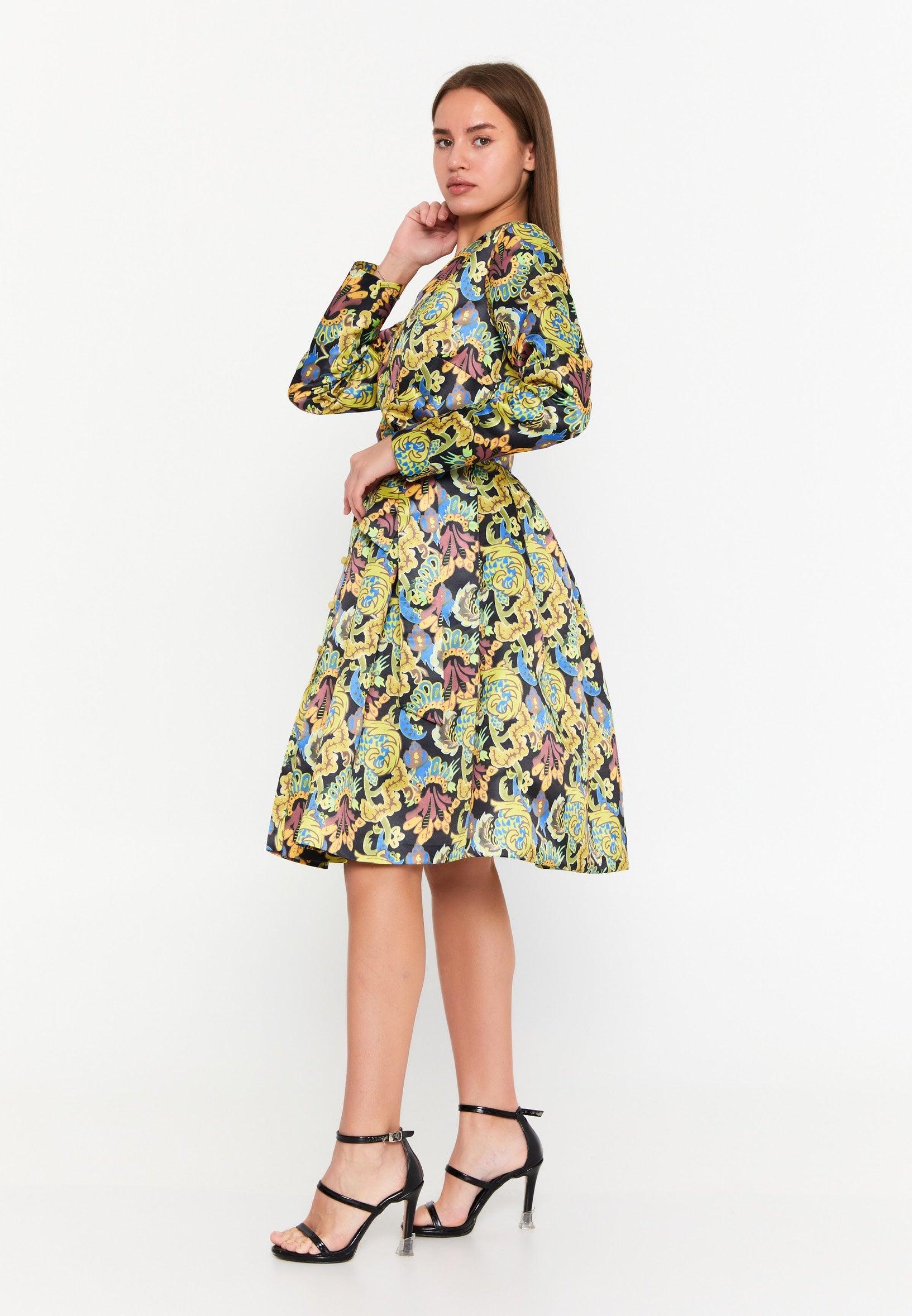 Long sleeve cocktail dress