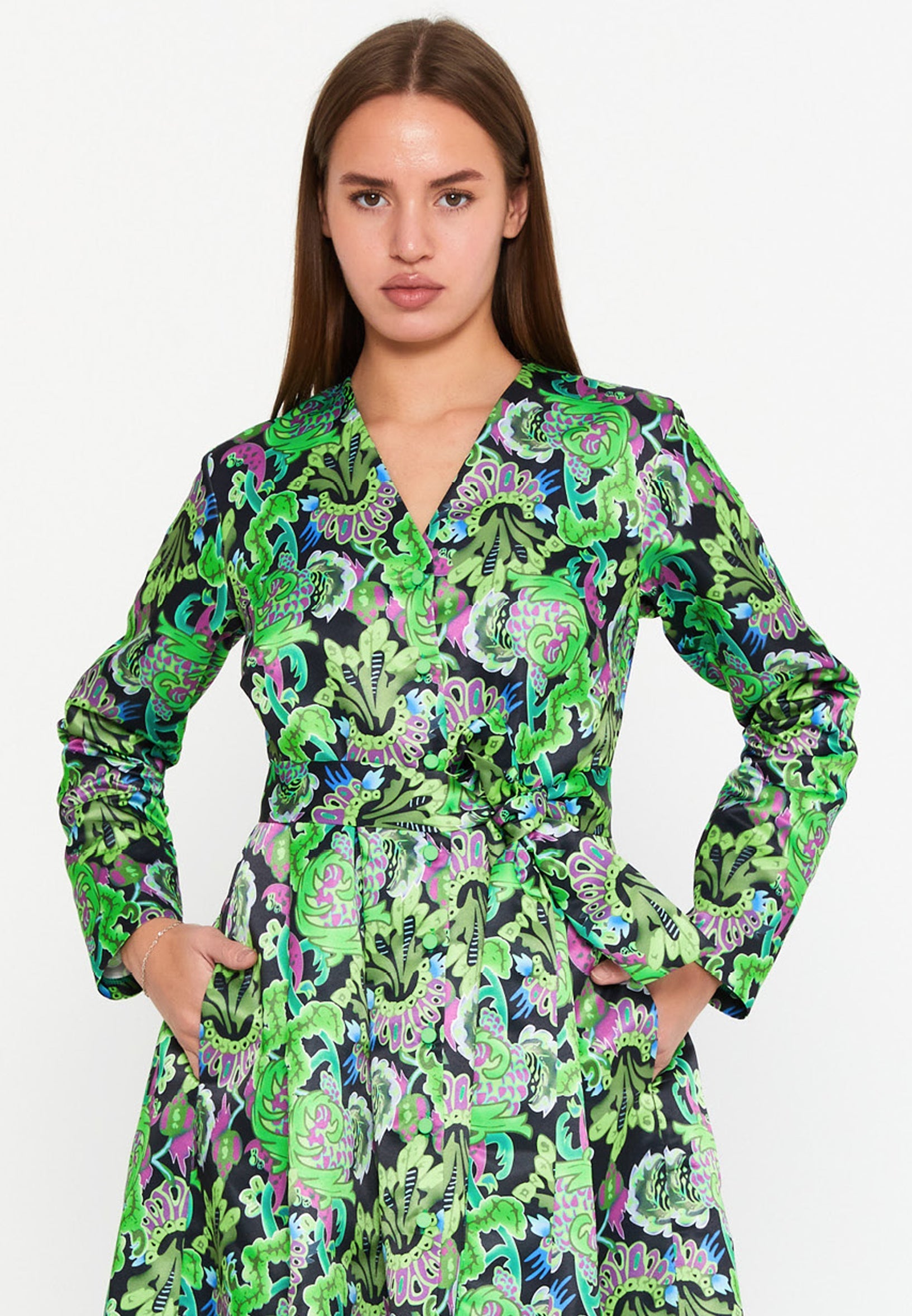 Long sleeve cocktail dress